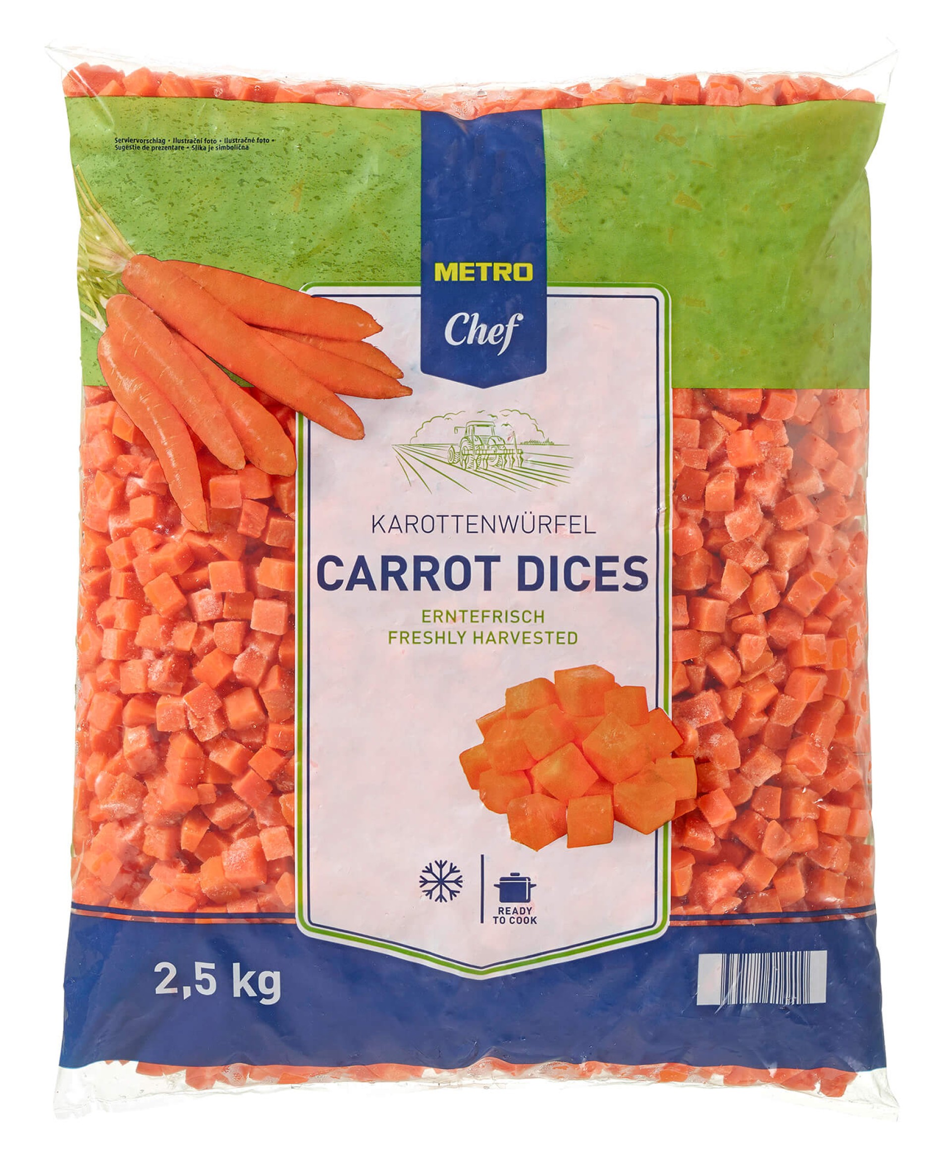 Cenoura Cubos Congelada METRO Chef 4x2,5 kg Cenoura Cubos Congelada METRO Chef 4x2,5 kg