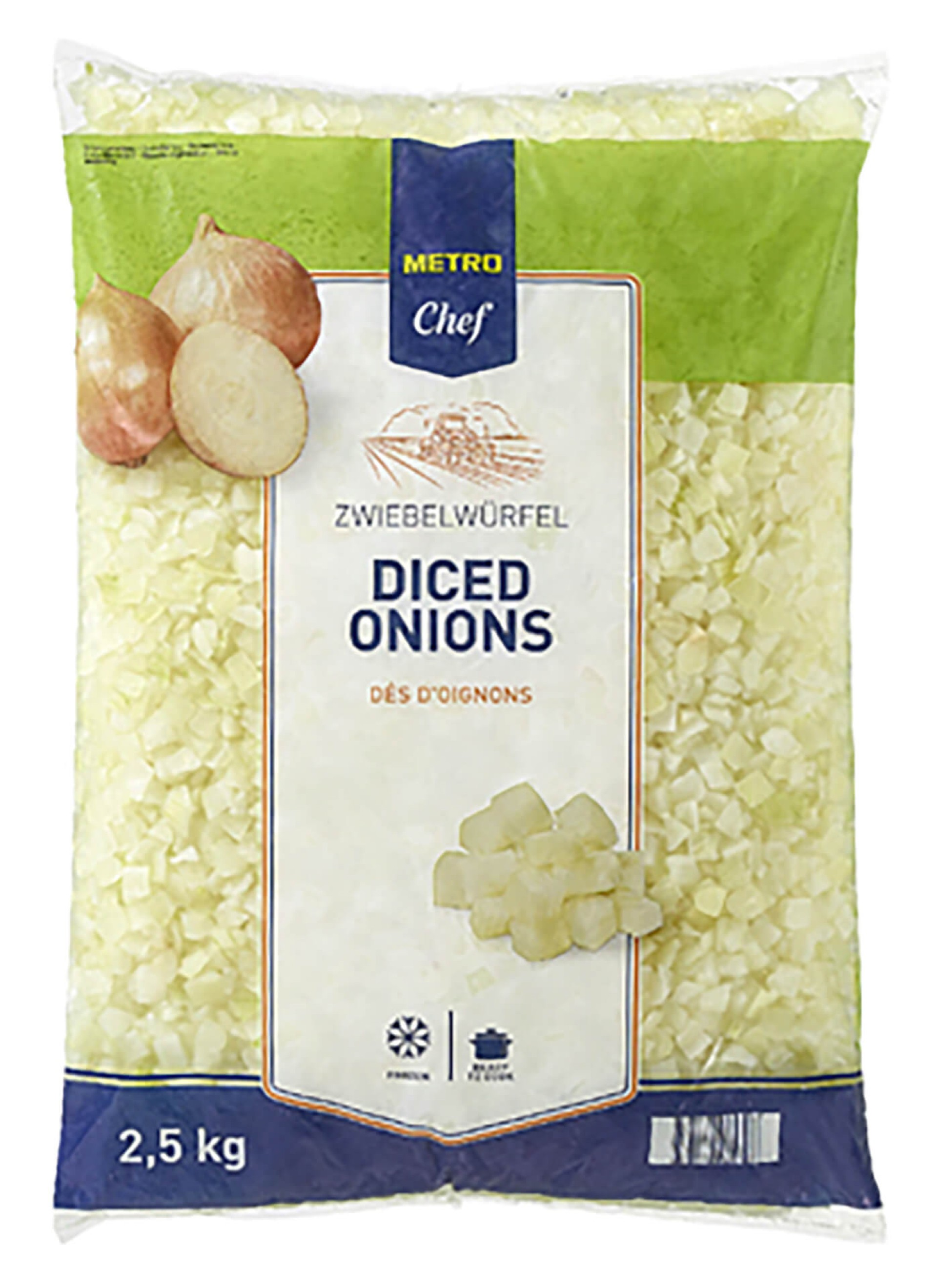 Cebola Cubos Congelada METRO Chef 4x2,5 kg Cebola Cubos Congelada METRO Chef 4x2,5 kg