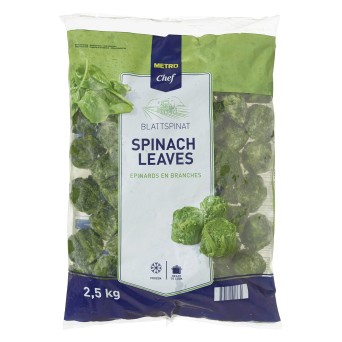 Espinafres Folha Congelados METRO Chef 4x2,5 kg