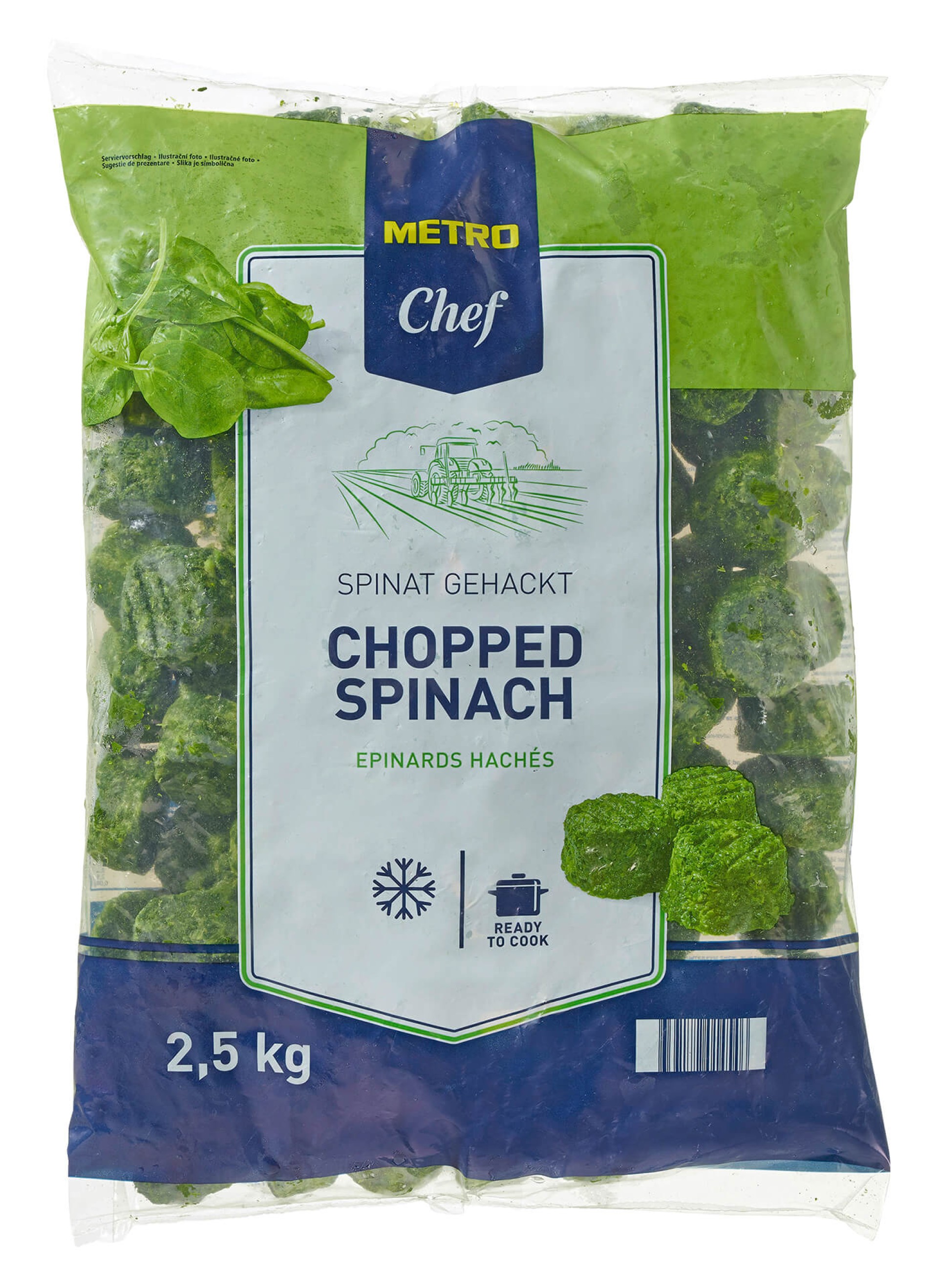 Espinafres Picados Congelados METRO Chef 4x2,5 kg
