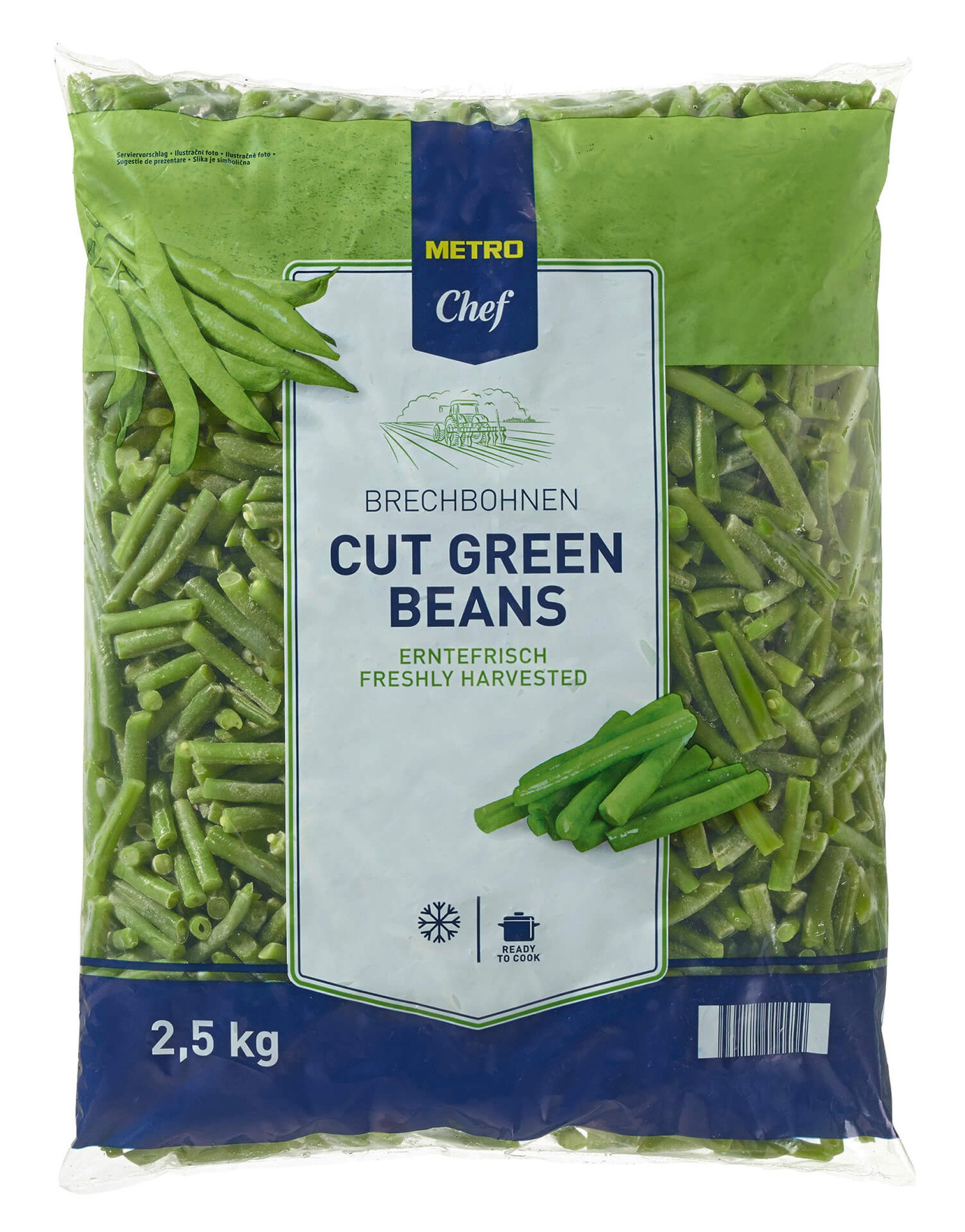 Feijão Verde Redondo Congelado METRO Chef 4x2,5 kg Feijão Verde Redondo Congelado METRO Chef 4x2,5 kg