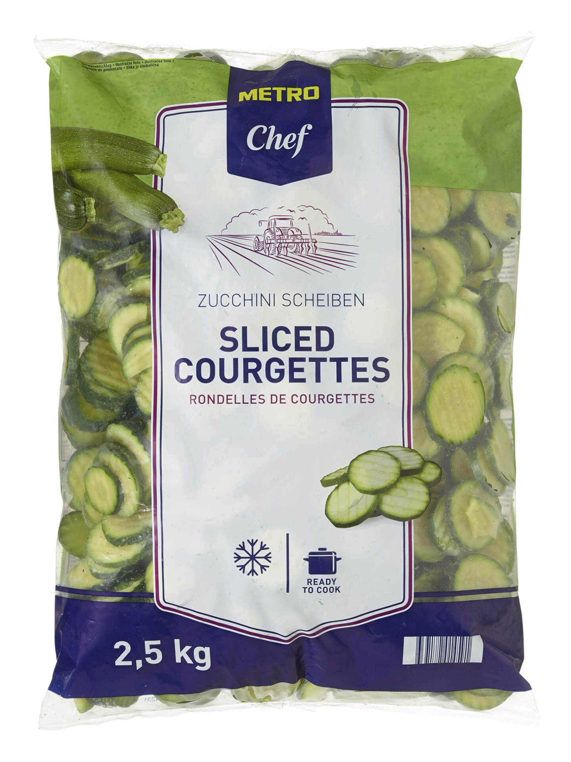 Courgette Rodelas Congeladas METRO Chef 4x2,5 kg