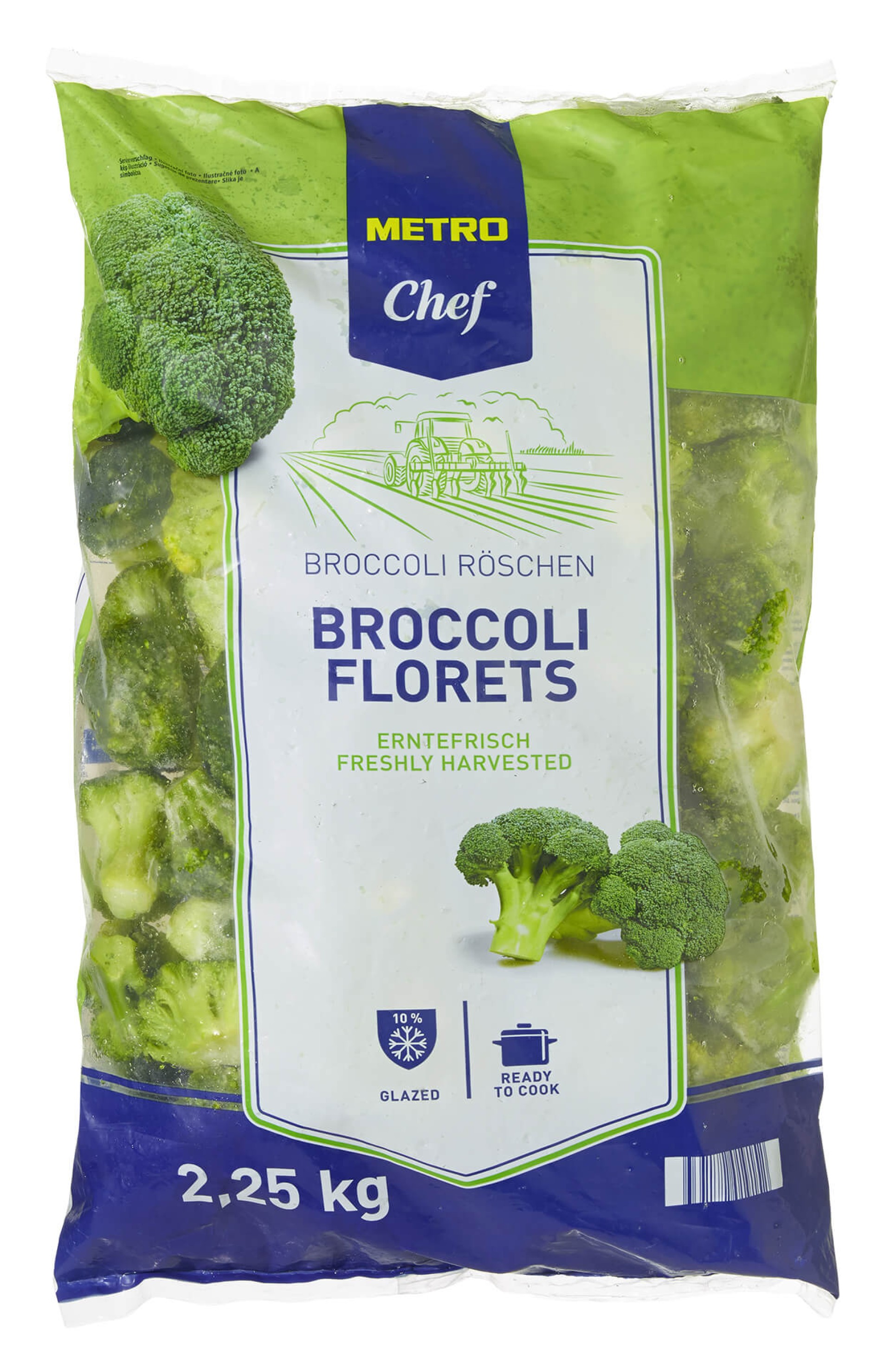 Brócolos 40/60 Congelados METRO Chef 4x2,25 kg Brócolos 40/60 Congelados METRO Chef 4x2,25 kg