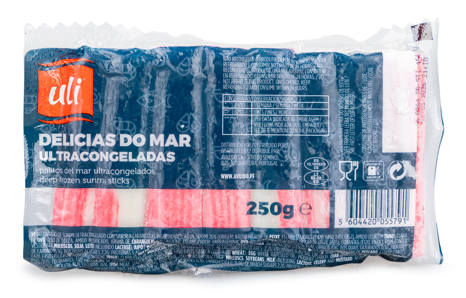 Delícias Mar Congeladas Uli 4x250 g Delícias Mar Congeladas Uli 4x250 g