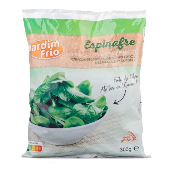 Espinafres Folha Pores Congelados Jardim Frio 10x300 g