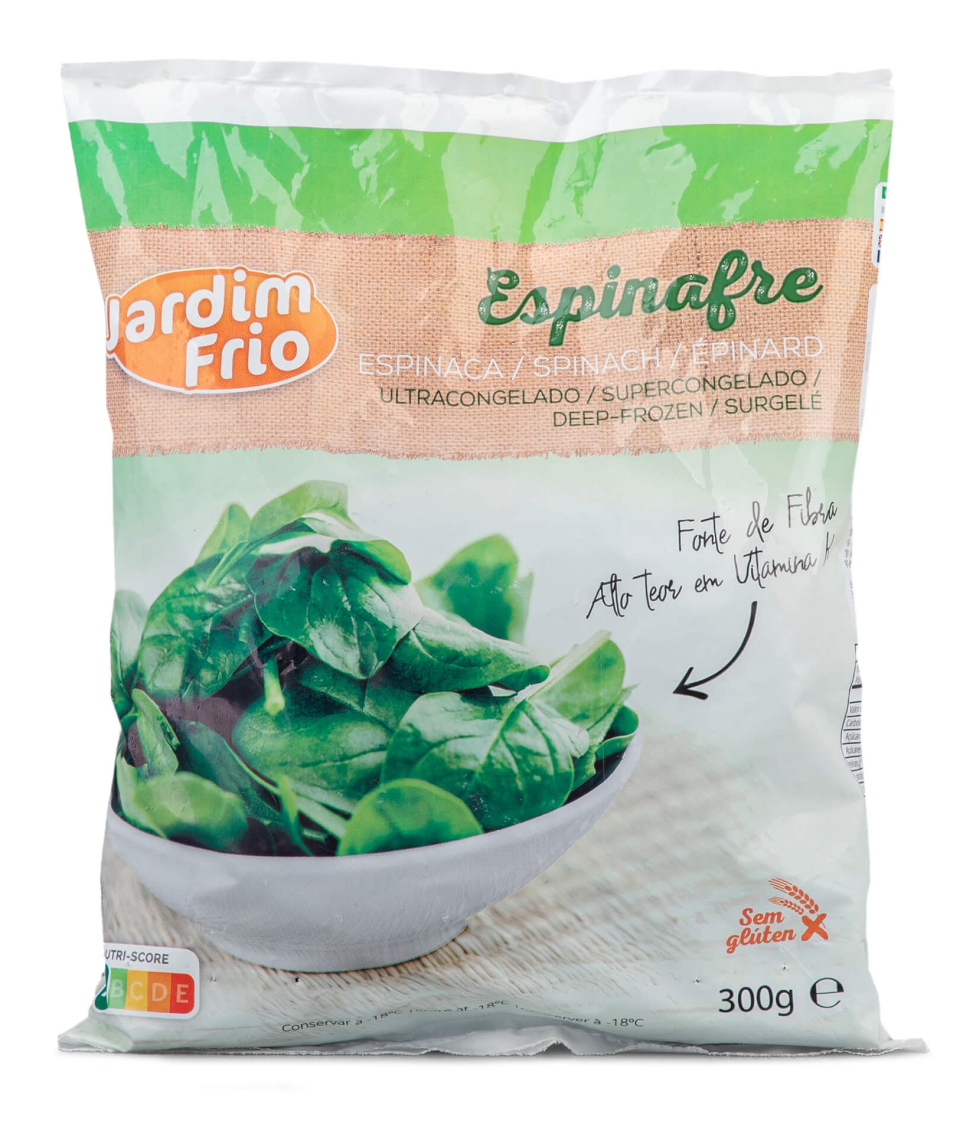 Espinafres Folha Por��es Congelados Jardim Frio 10x300 g