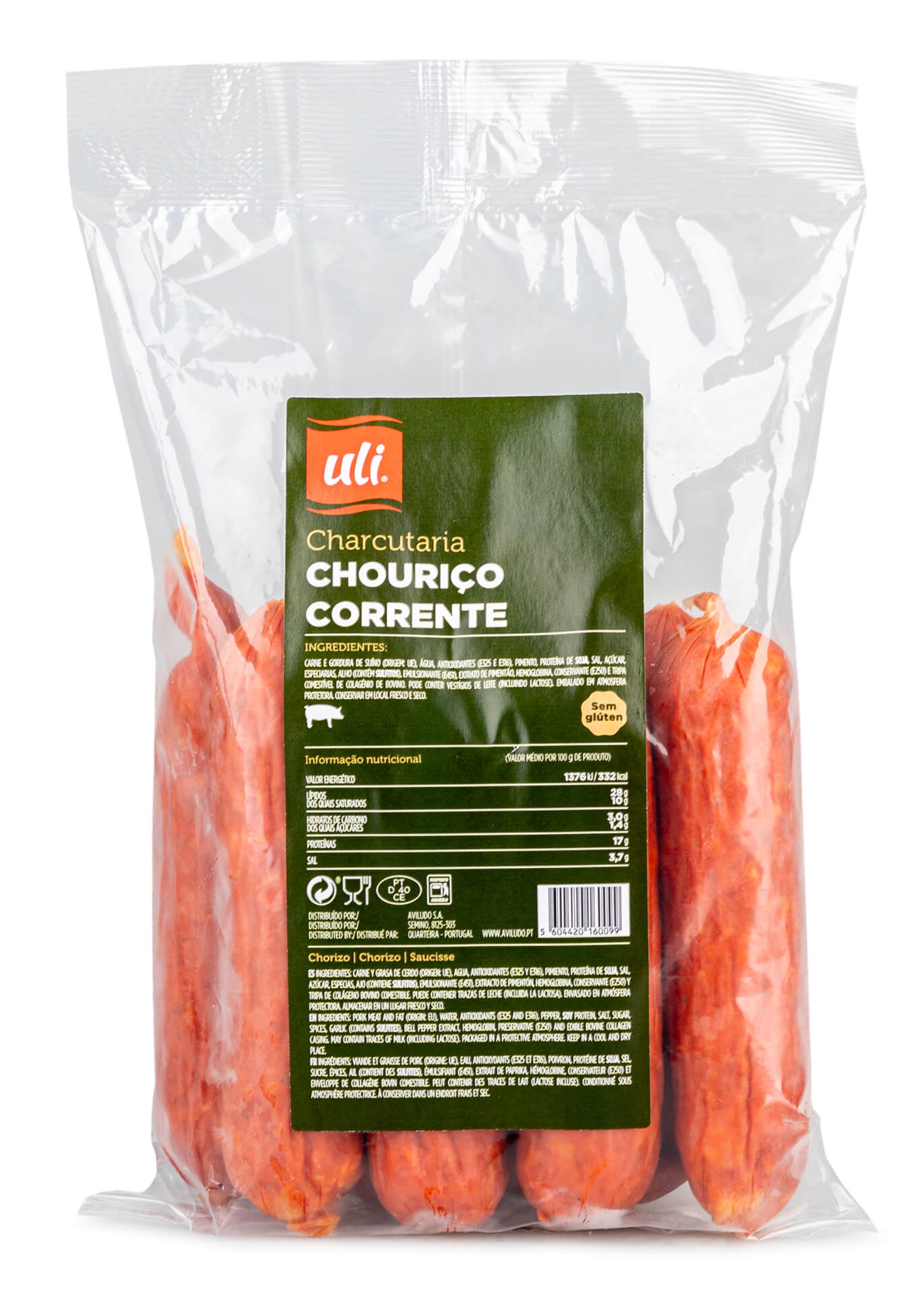 Chouriço Corrente Uli Saco 800 g Chouriço Corrente Uli Saco 800 g