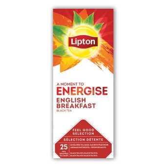 Ch Preto English Breakfast Lipton 6x25 Saquetas