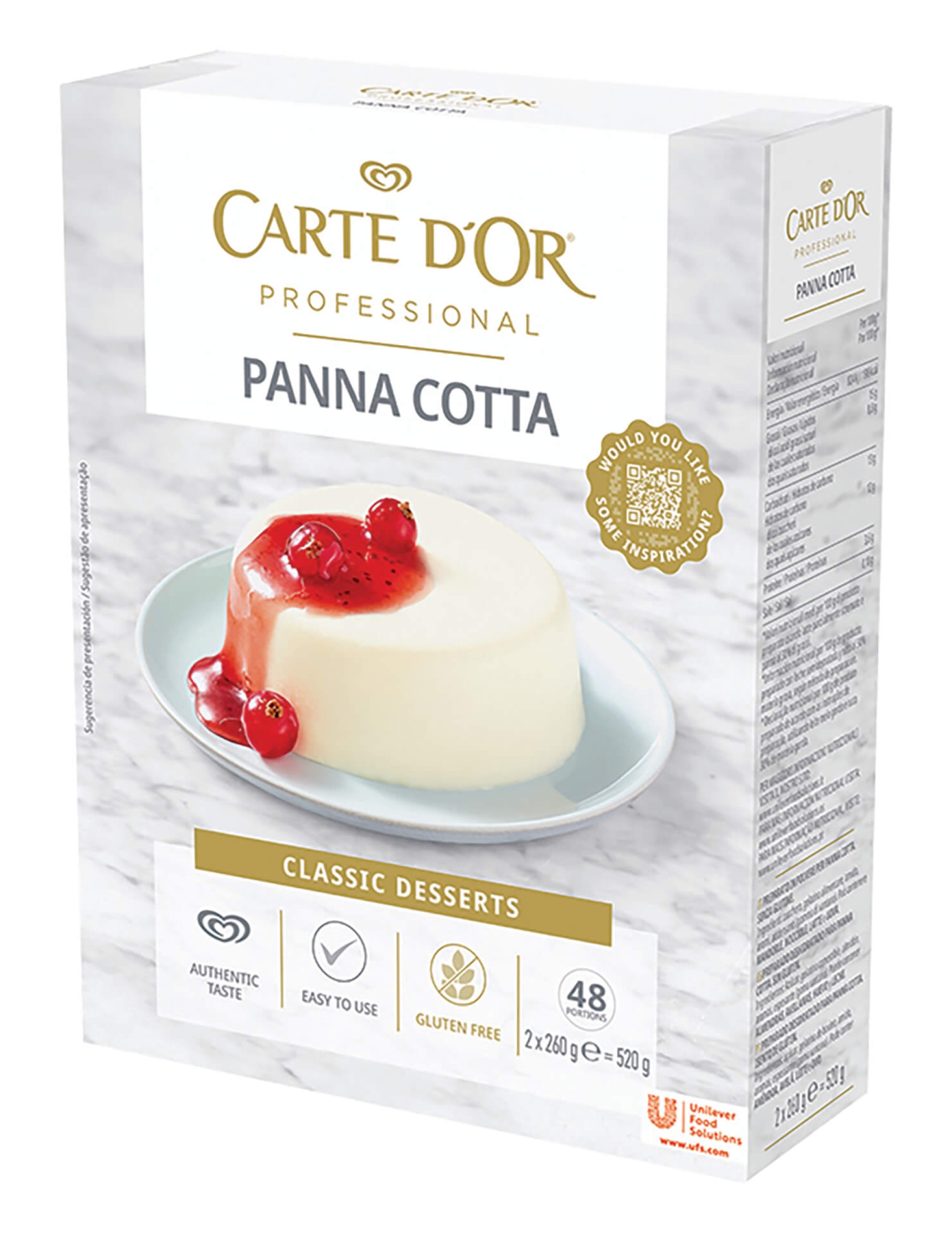 Panna Cotta Carte D'Or Cx 520 g Panna Cotta Carte D'Or Cx 520 g