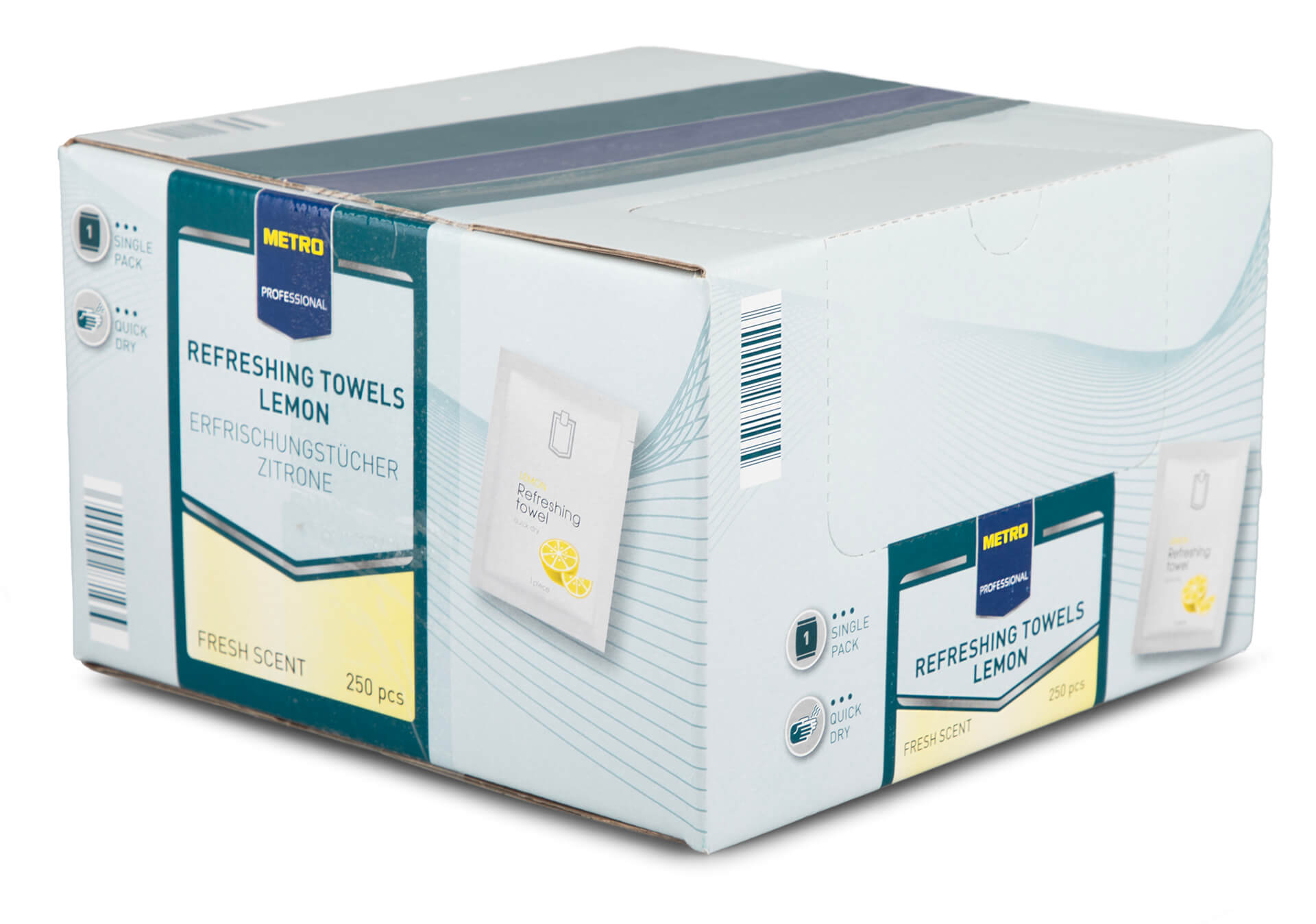 Toalhete Refrescante Limão METRO Profissional Emb. 250 Un Toalhete Refrescante Limão METRO Profissional Emb. 250 Un