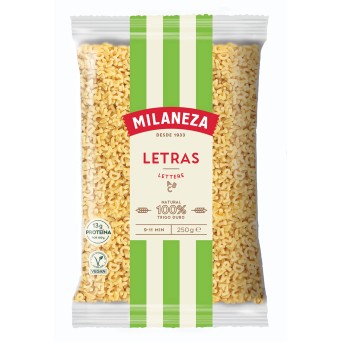 Massa Letras Milaneza 28x250 g