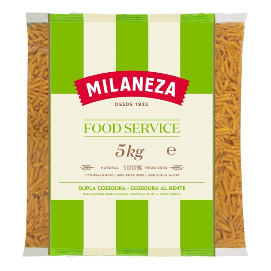 Massa Macarronete Riscado Milaneza 5 kg