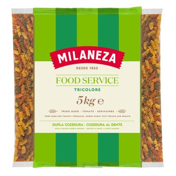 Massa Espirais Tricolores Milaneza 5 kg