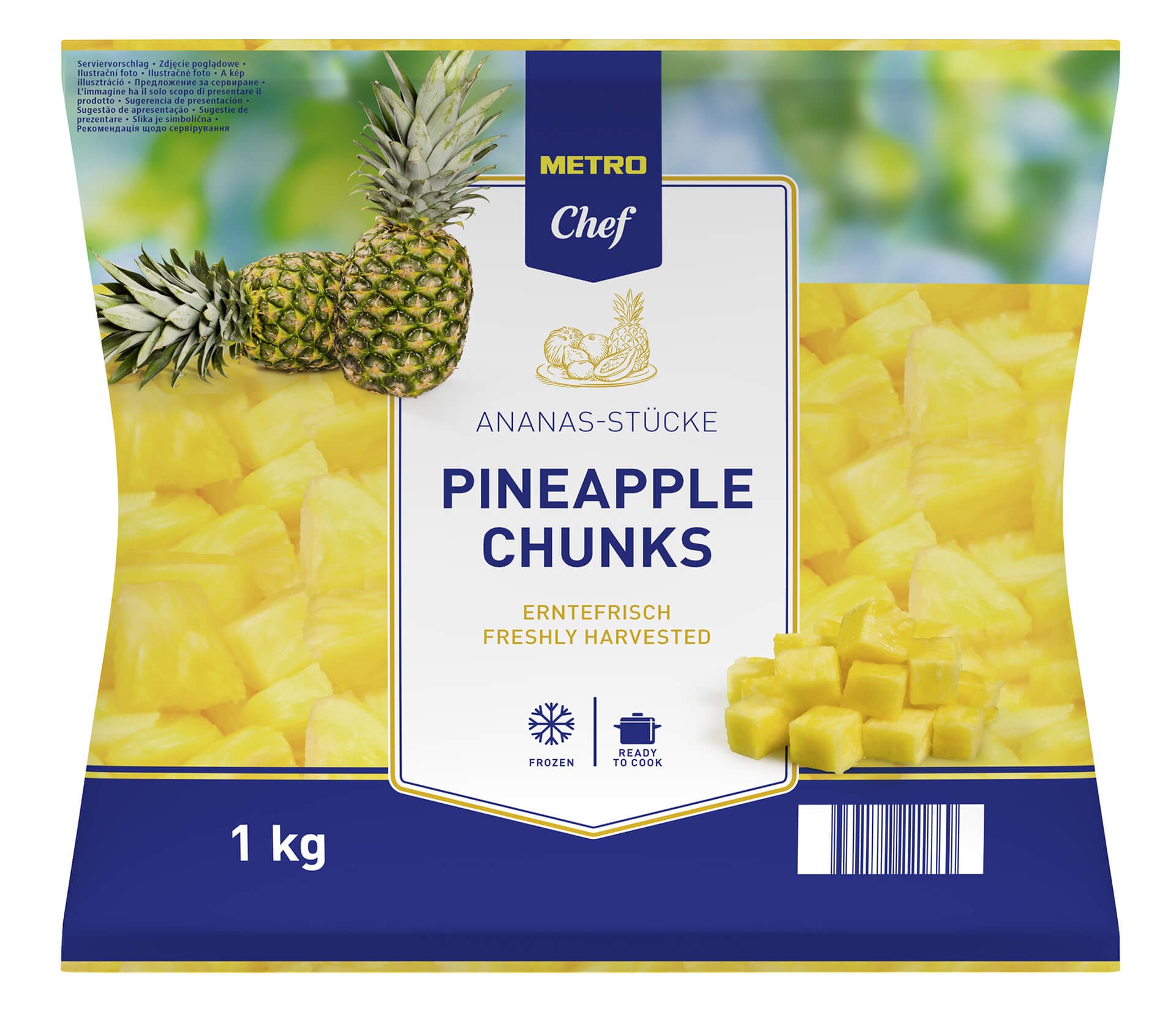 Anan�s Peda�os Congelado METRO Chef 10x1 kg