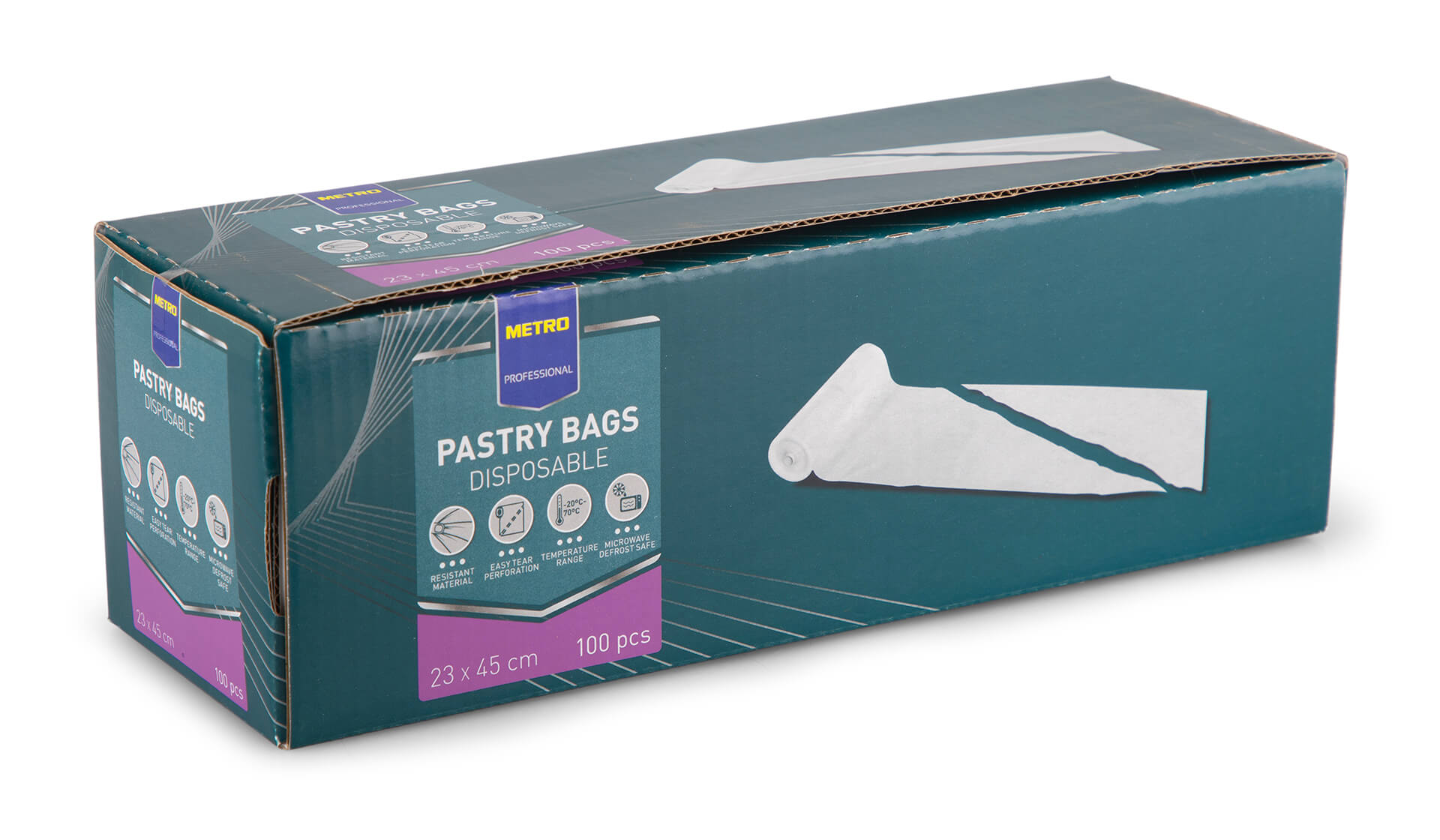 Saco Pasteleiro 23x45 cm METRO Profissional Cx 100 Un Saco Pasteleiro 23x45 cm METRO Profissional Cx 100 Un