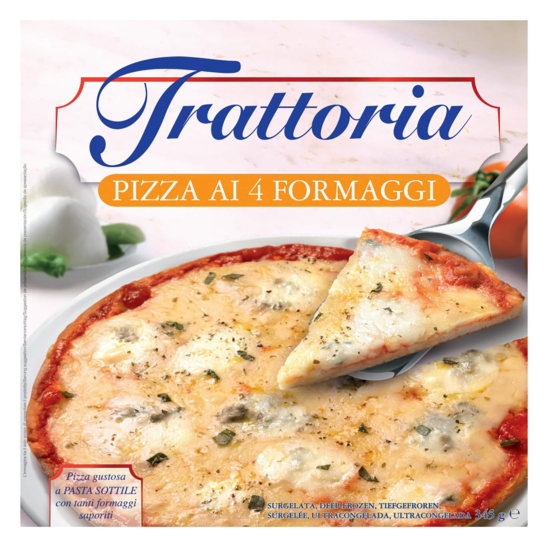 Pizza 4 Queijos Congelada 5x345 g Pizza 4 Queijos Congelada 5x345 g