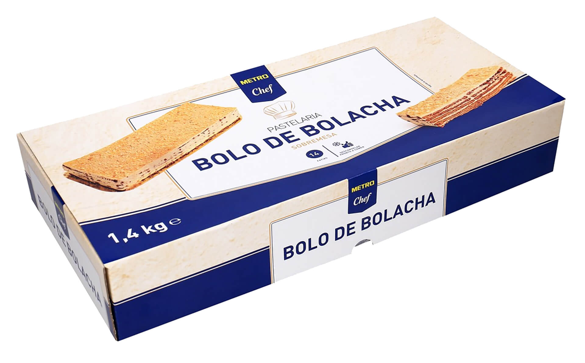 Bolo Bolacha Congelado METRO Chef Cx 1,4 kg