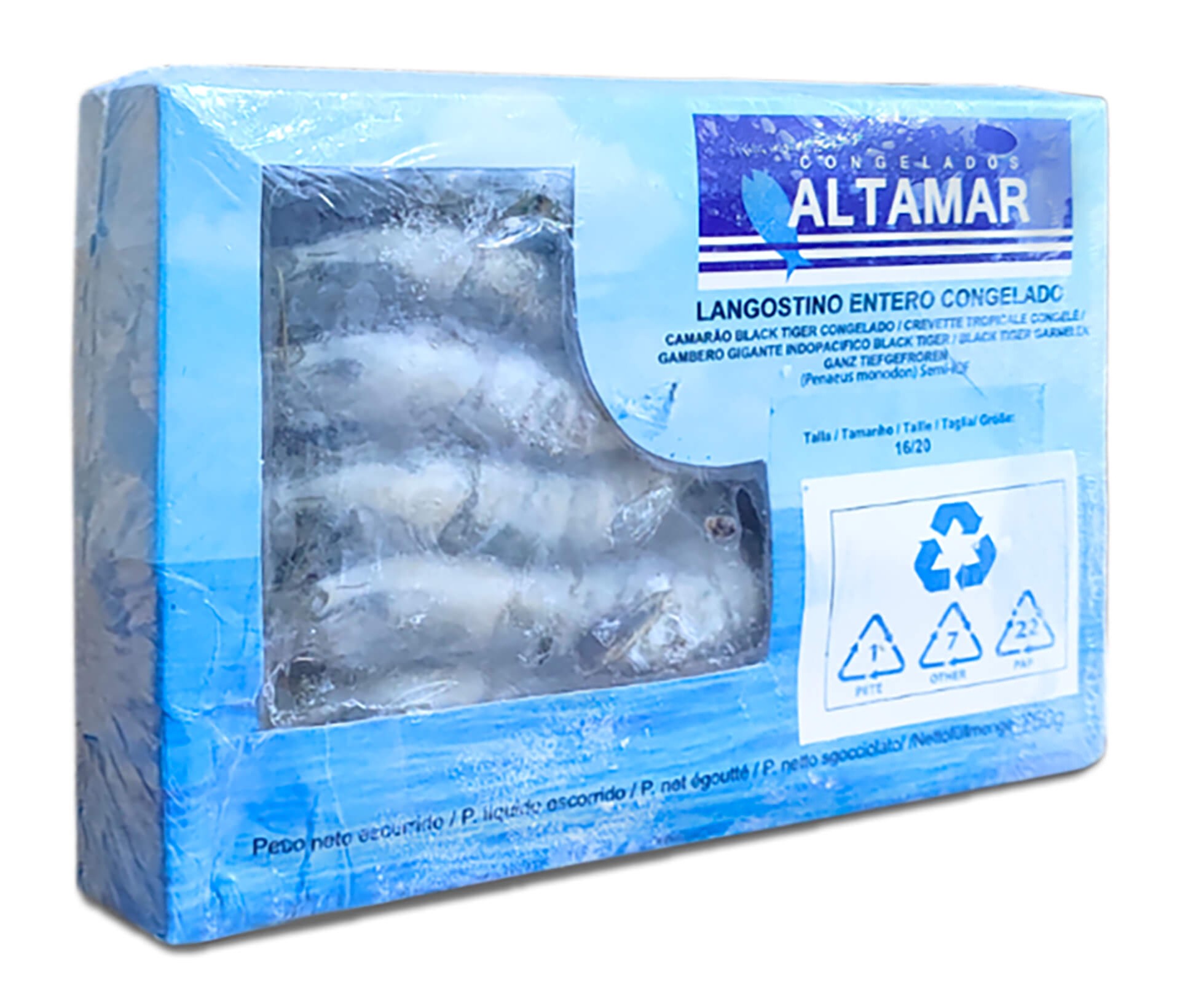 Camar�o Black Tiger 16/20 Congelado Cx 750 g