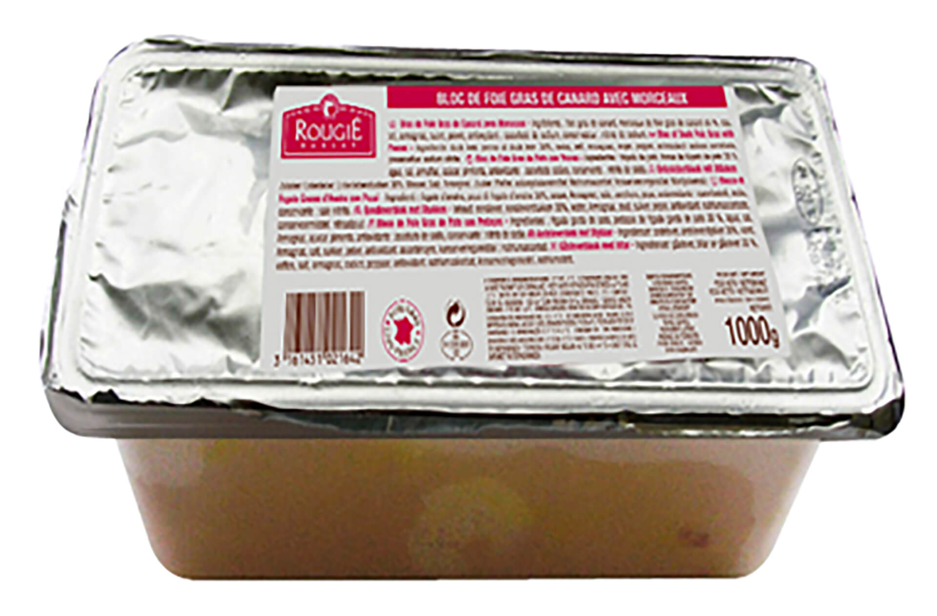 Foie Gras Pato c/ Peda�os Bloco Bandeja 1 kg