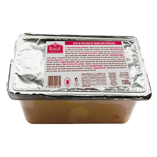 Foie Gras Pato c/ Pedaos Bloco Bandeja 1 kg