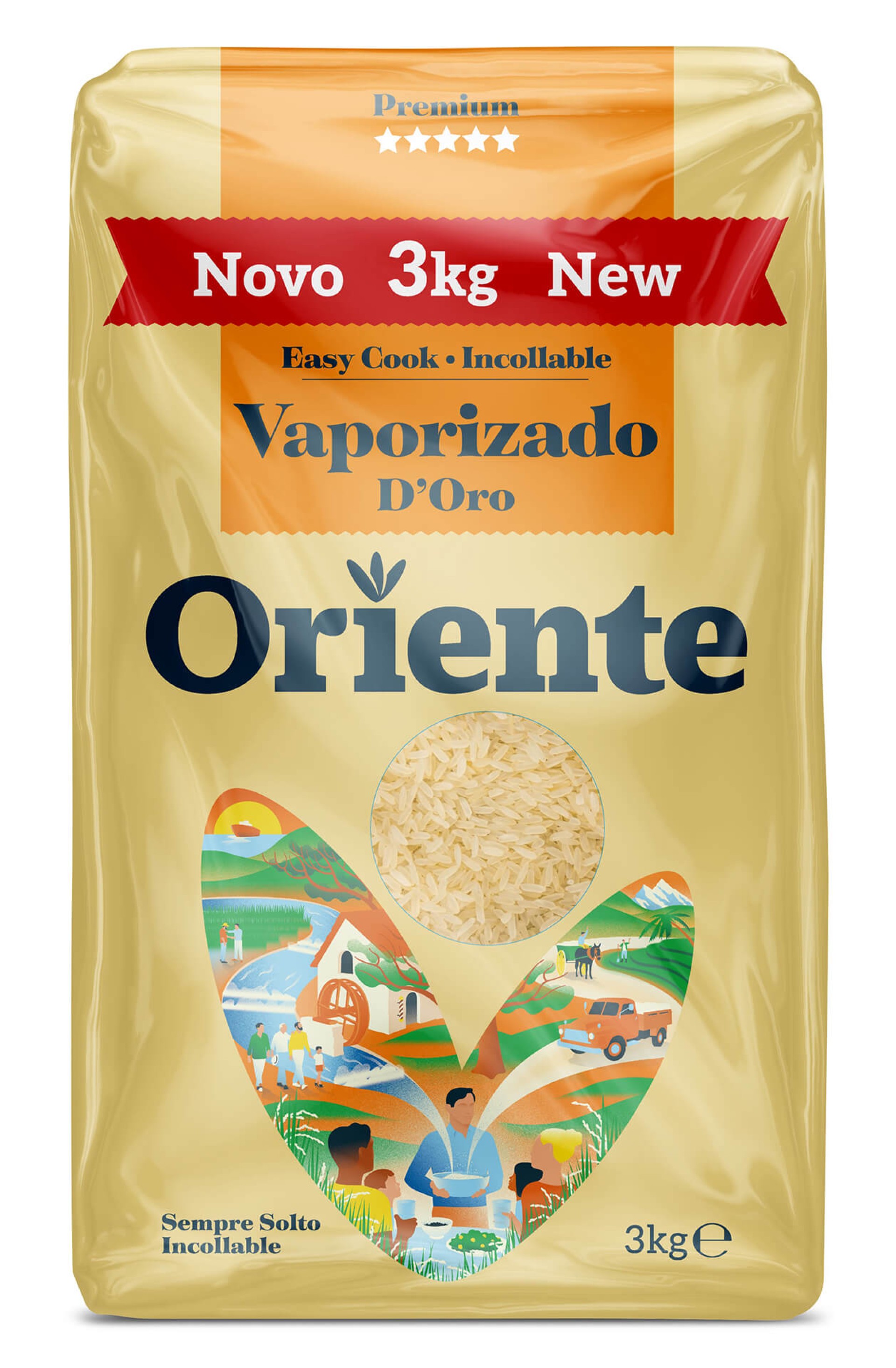 Arroz Vaporizado Oriente 4x3 kg Arroz Vaporizado Oriente 4x3 kg