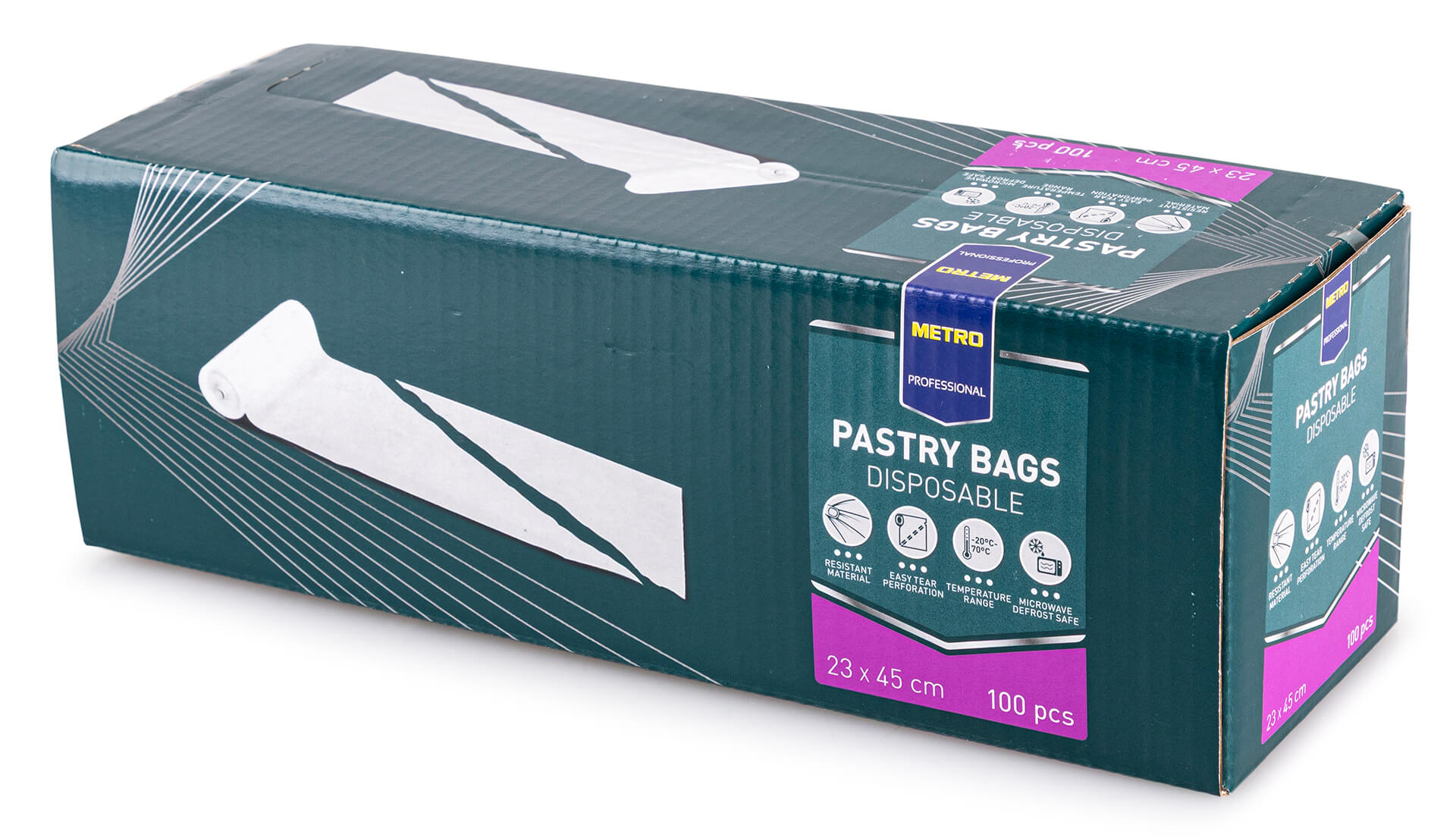 Saco Pasteleiro 23x45 cm METRO Profissional Cx 100 Un Saco Pasteleiro 23x45 cm METRO Profissional Cx 100 Un