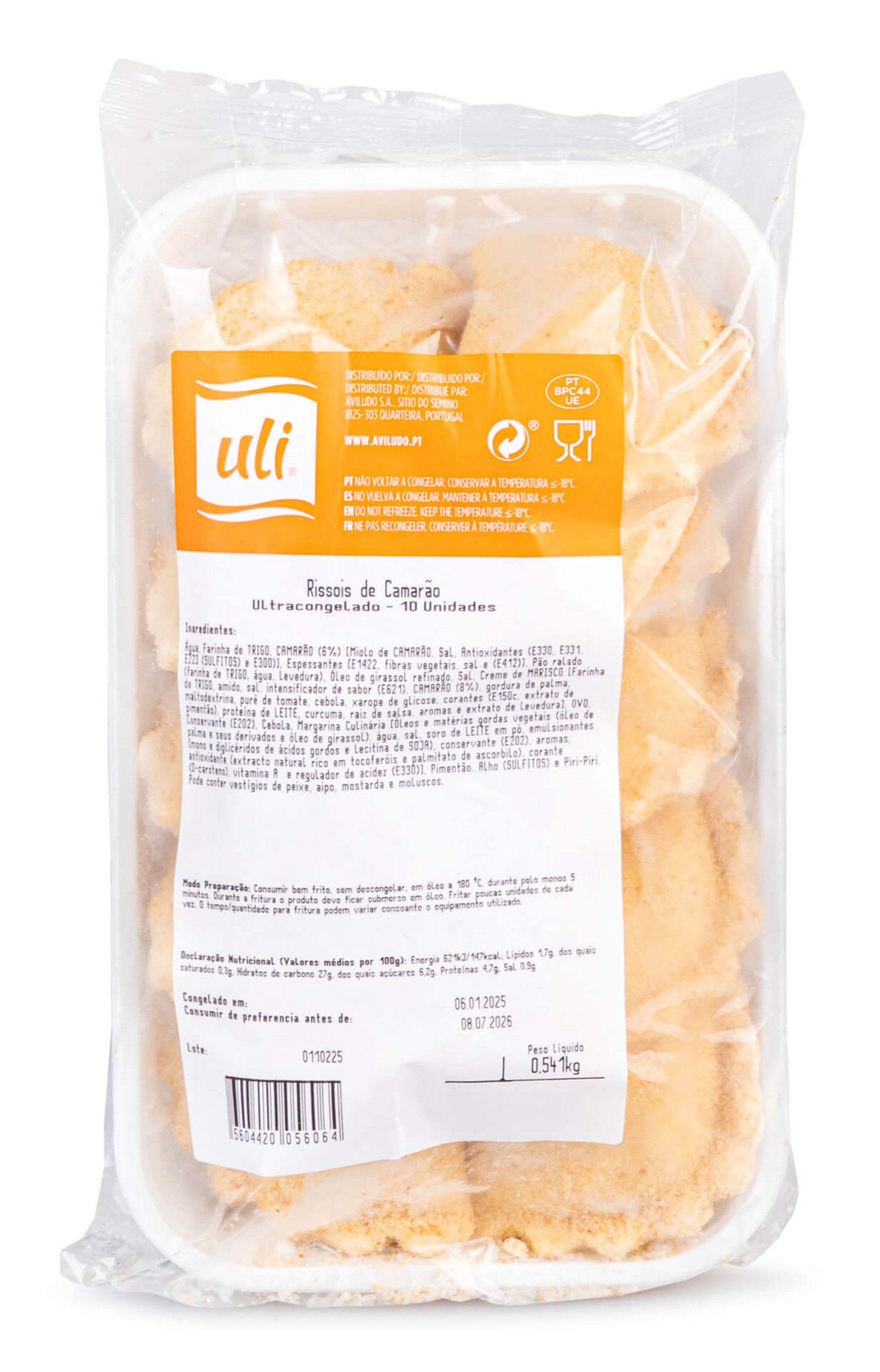 Riss�is Camar�o Congelados Uli 8x10 Un