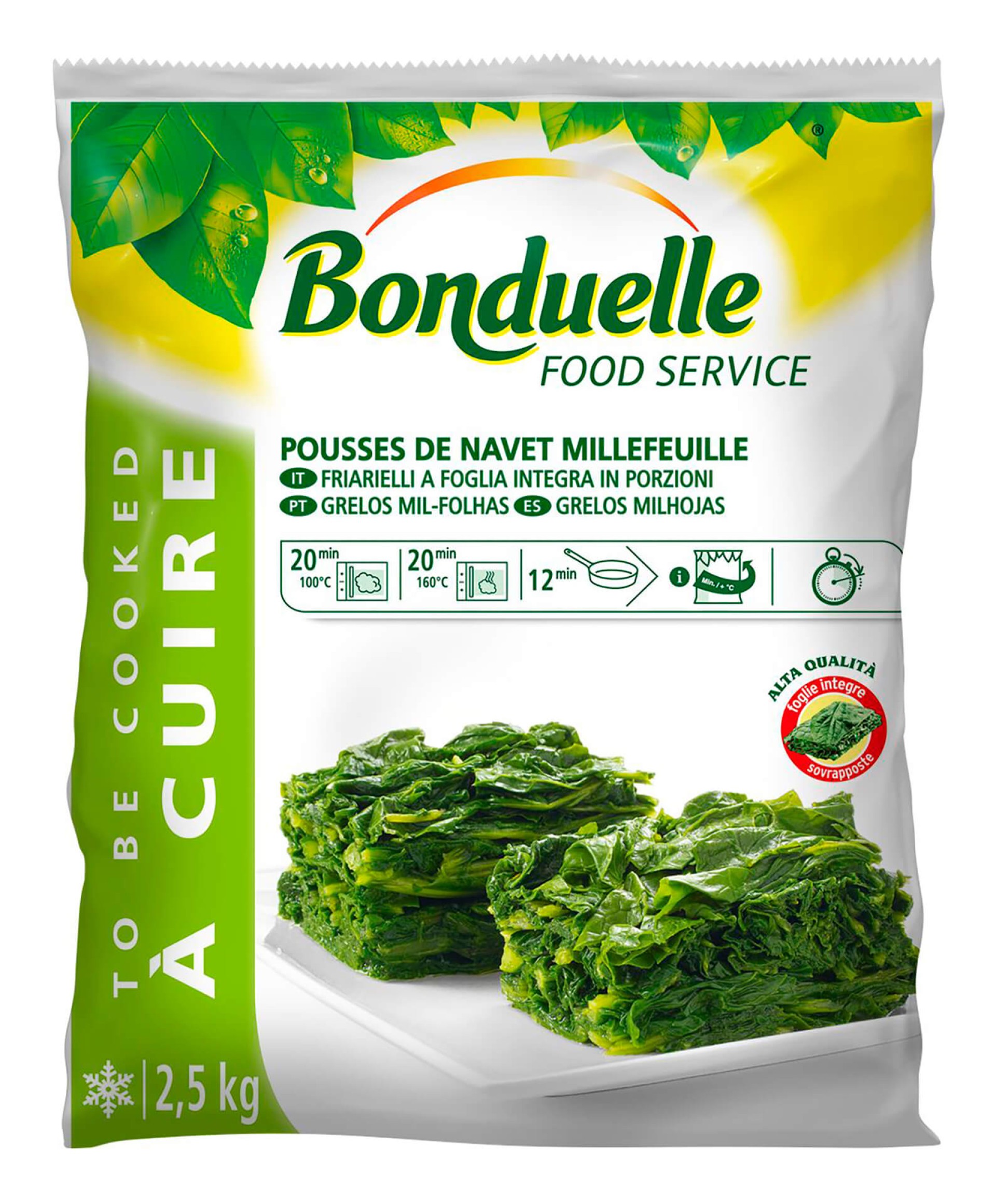 Grelos Multipose Congelados Bonduelle 4x2,5 kg