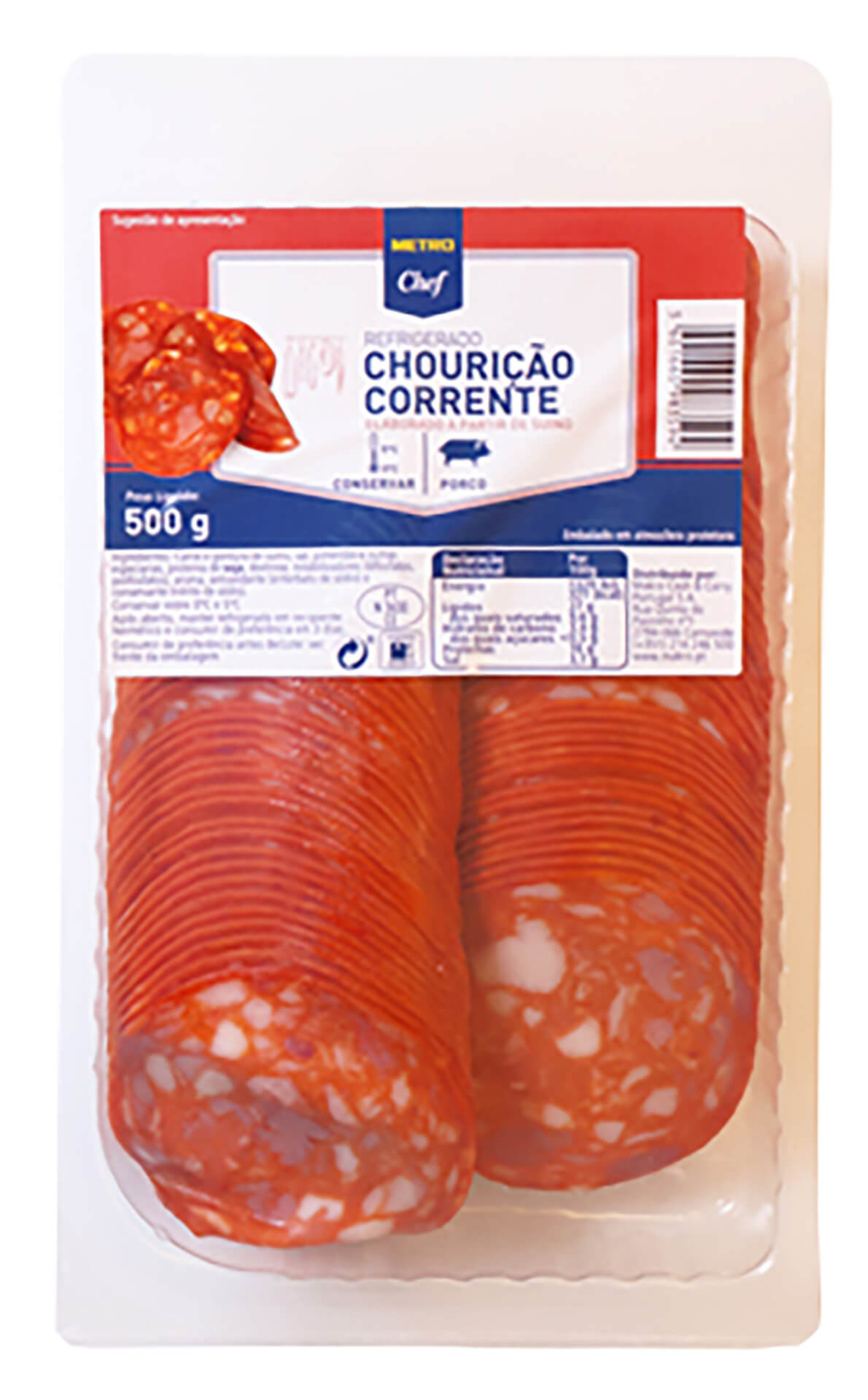 Chouri��o Corrente Fatiado METRO Chef 500 g
