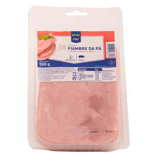 Fiambre P Fatiado METRO Chef 500 G 16575 Aviludo Distribui o 