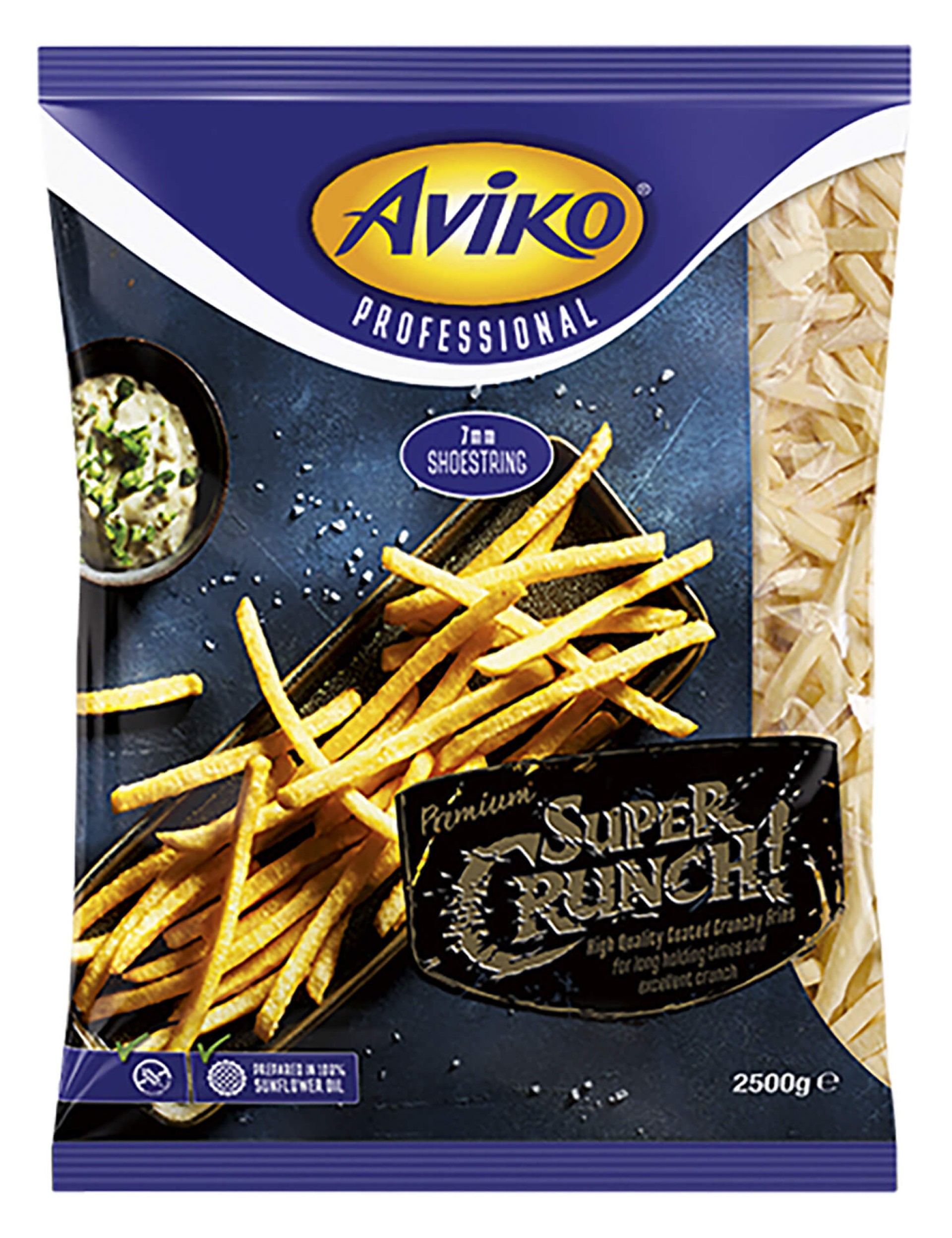 Batata Premium Super Crunch 7/7 Congelada Aviko 4x2,5 kg