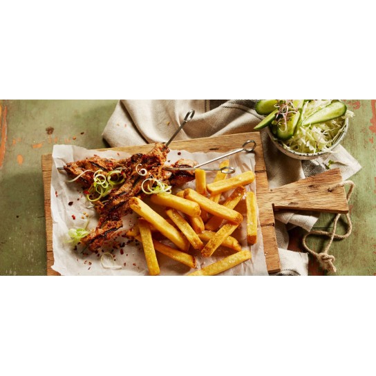 Batata Premium Super Crunch 9,5/9,5 c/Pele Congelada Aviko 4x2,5 kg