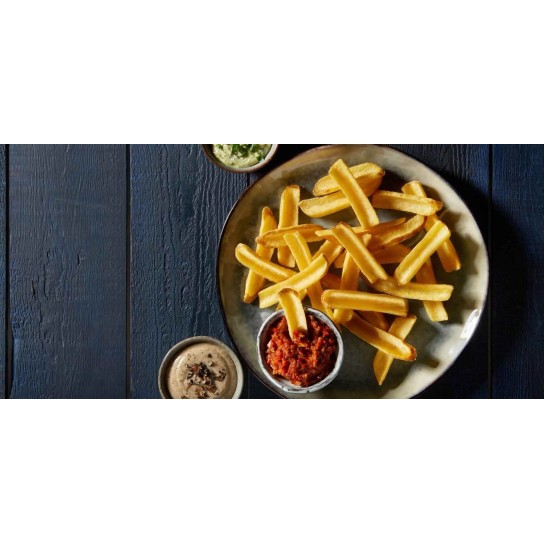 Batata Grip N Dip c/Pele Congelada Aviko 5x2 kg