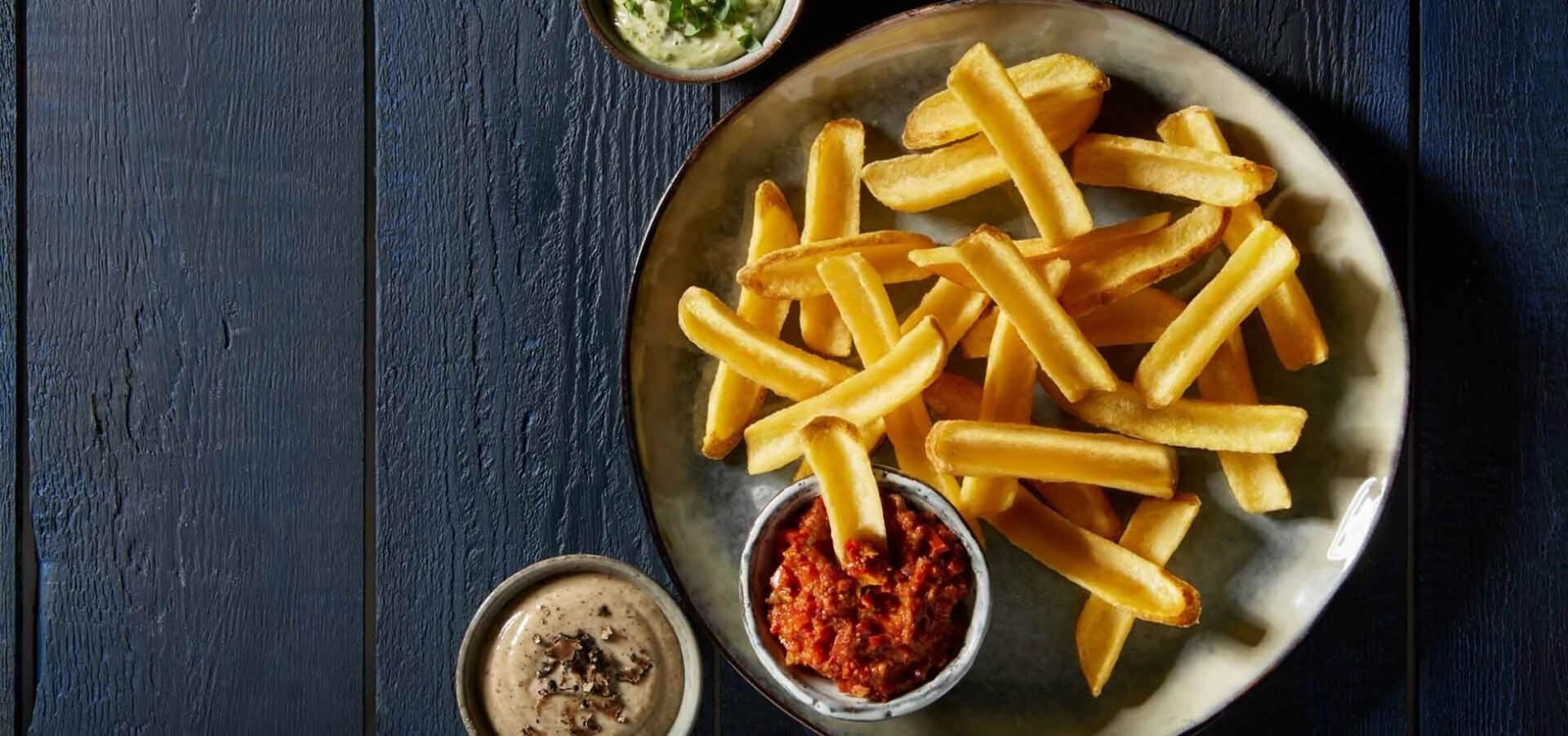 Batata Grip N Dip c/Pele Congelada Aviko 5x2 kg