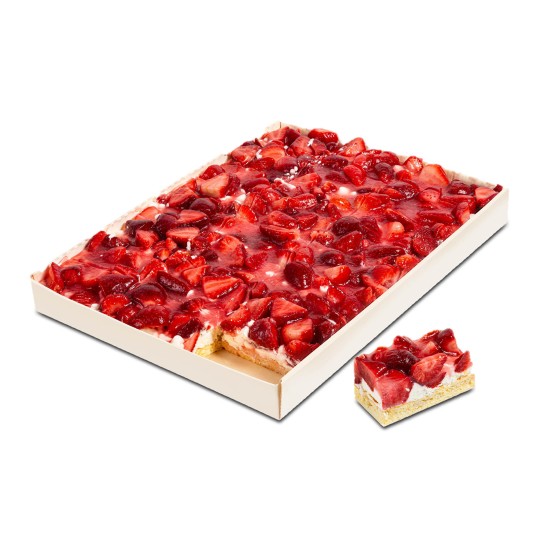 Bolo Morango Retangular Congelado Vandermoortele 3x2,880 kg