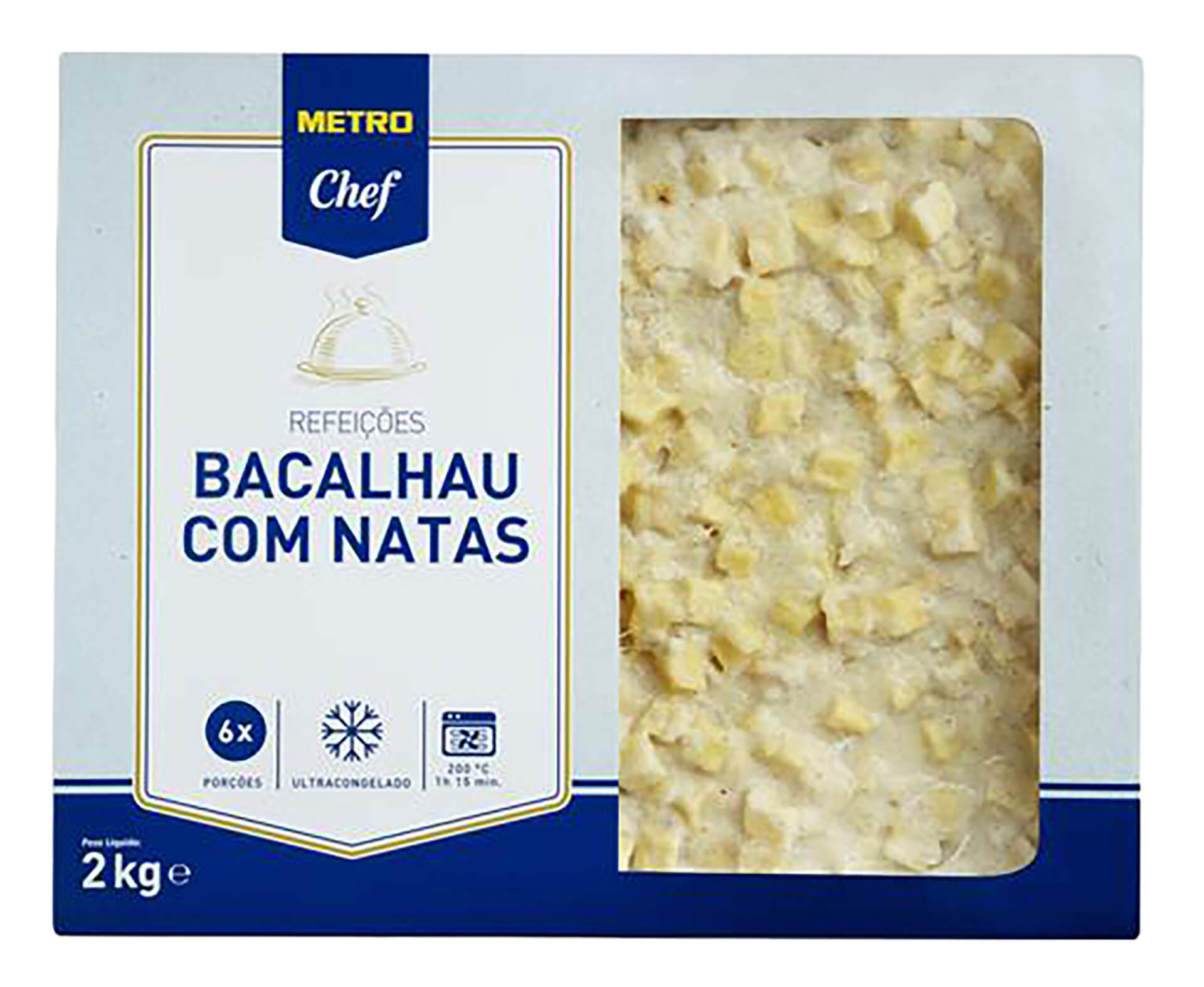 Bacalhau Natas Congelado METRO Chef 3x2 kg