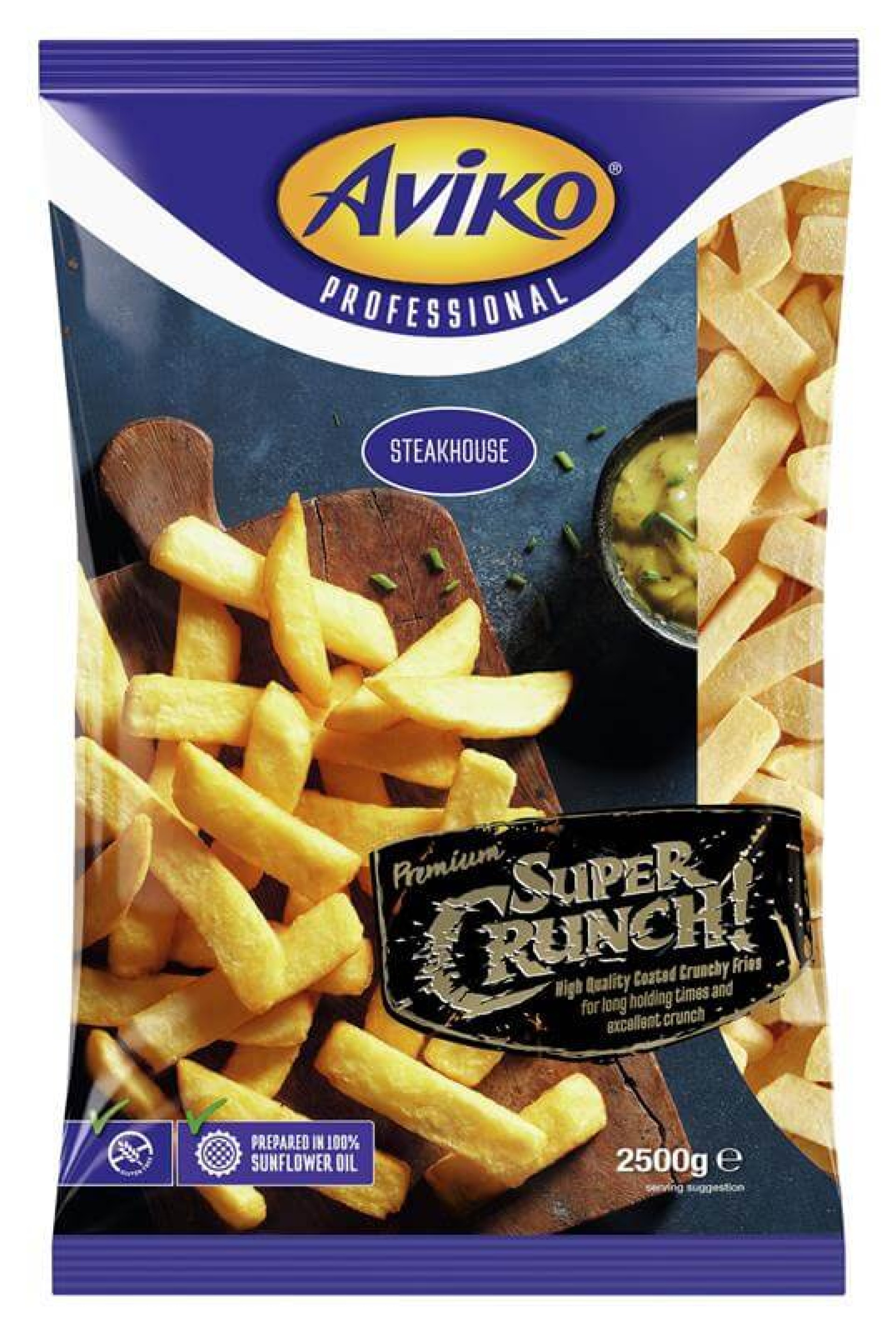 Batata Premium Super Crunch Steakhouse Congelada Aviko 4x2,5 kg