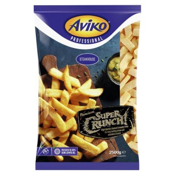 Batata Premium Super Crunch Steakhouse Congelada Aviko 4x2,5 kg