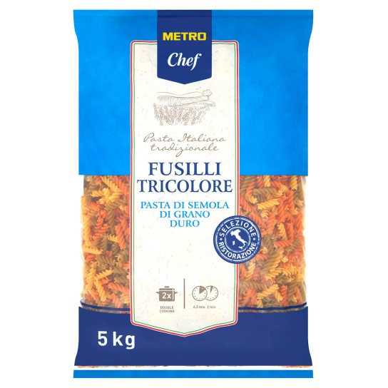 Massa Fusilli Tricolor METRO Chef 5 kg