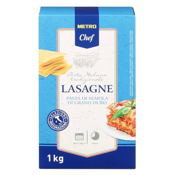 Massa Lasanha Gastro METRO Chef 9x1 kg