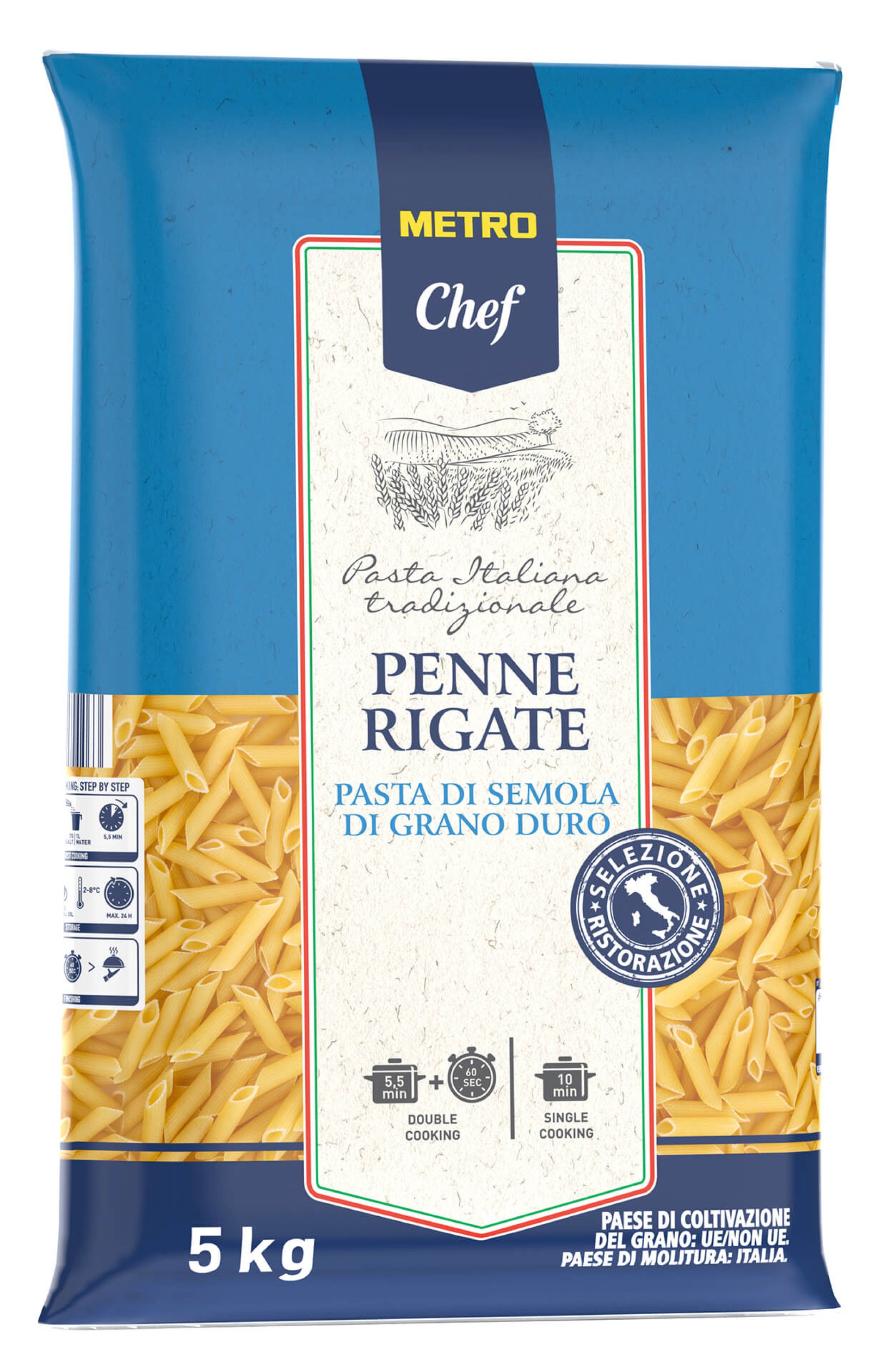 Massa Penne Rigate METRO Chef 5 kg Massa Penne Rigate METRO Chef 5 kg