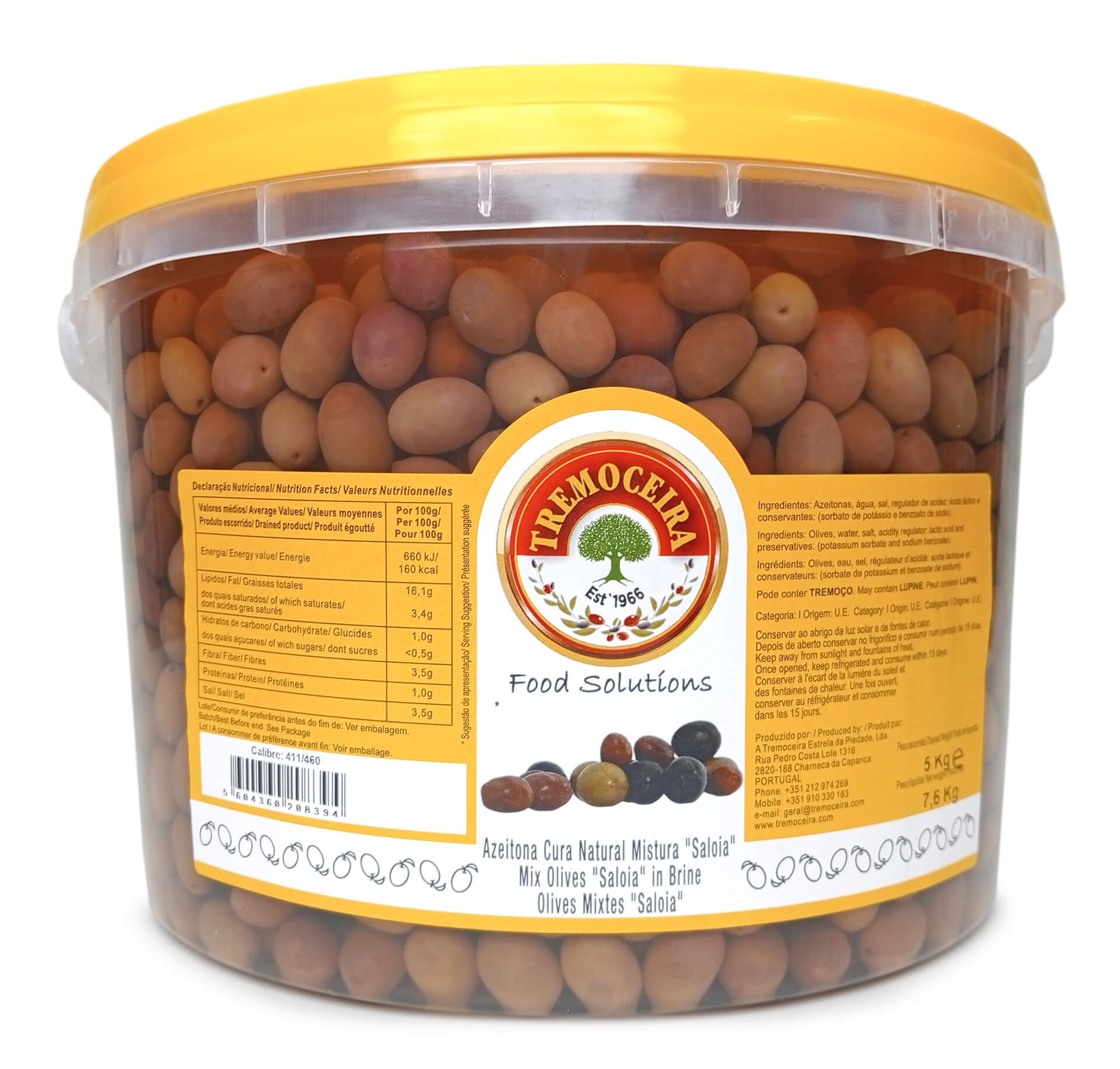 Azeitona Mista Saloia Inteira Balde 5 kg