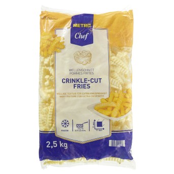 Batata Palito Crincle Congelada METRO Chef 4x2,5 kg
