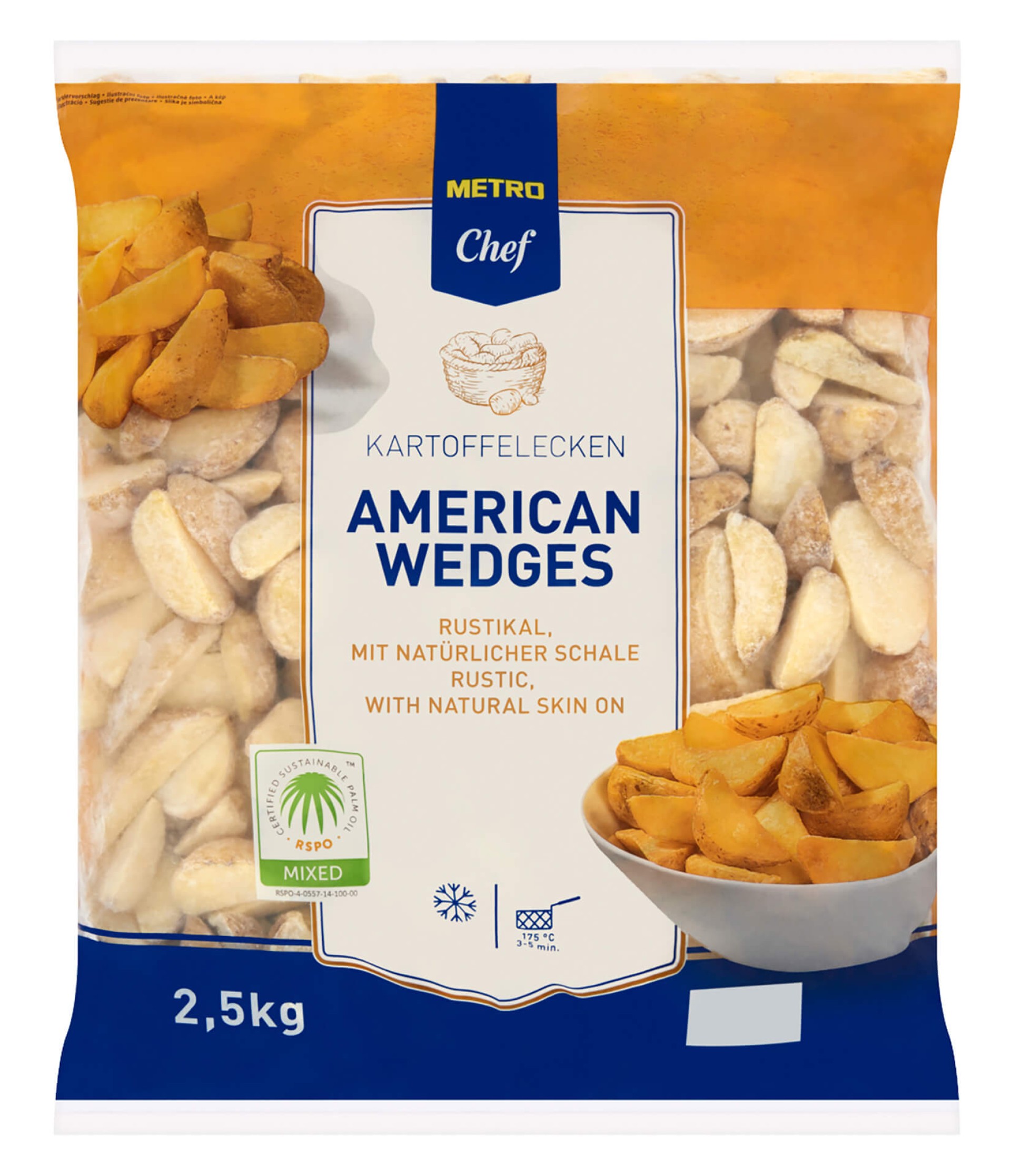 Batata Gomos c/ Pele Congelada METRO Chef 4x2,5 kg