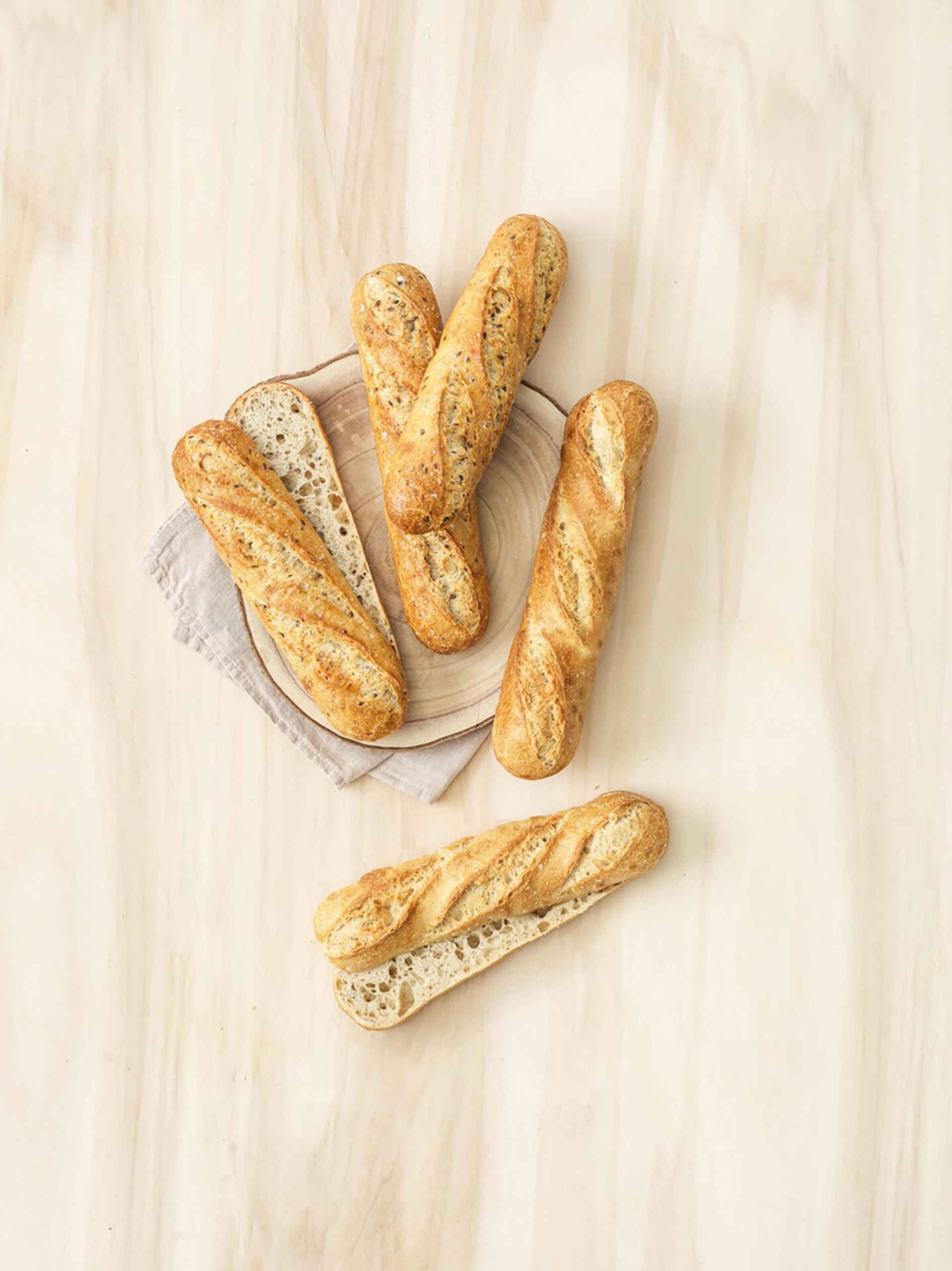 Meia Baguette Cereais Congelada Bridor 50x140 g