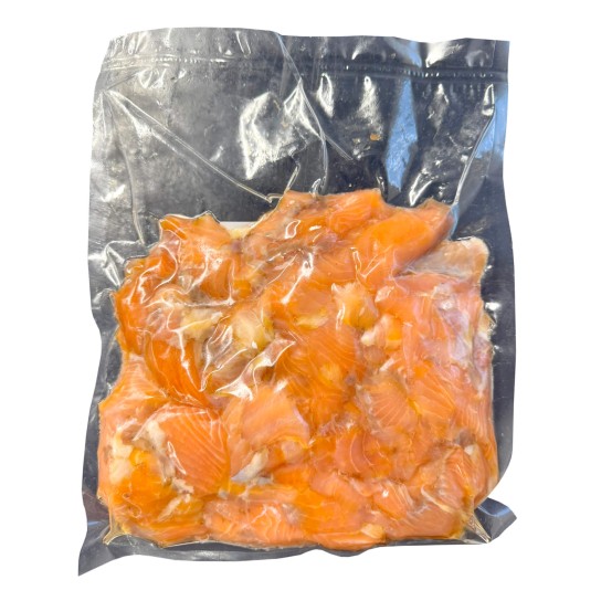 Salmo Fumado Aparas Congelado Saco 1 kg