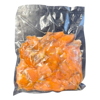 Salmo Fumado Aparas Congelado Saco 1 kg