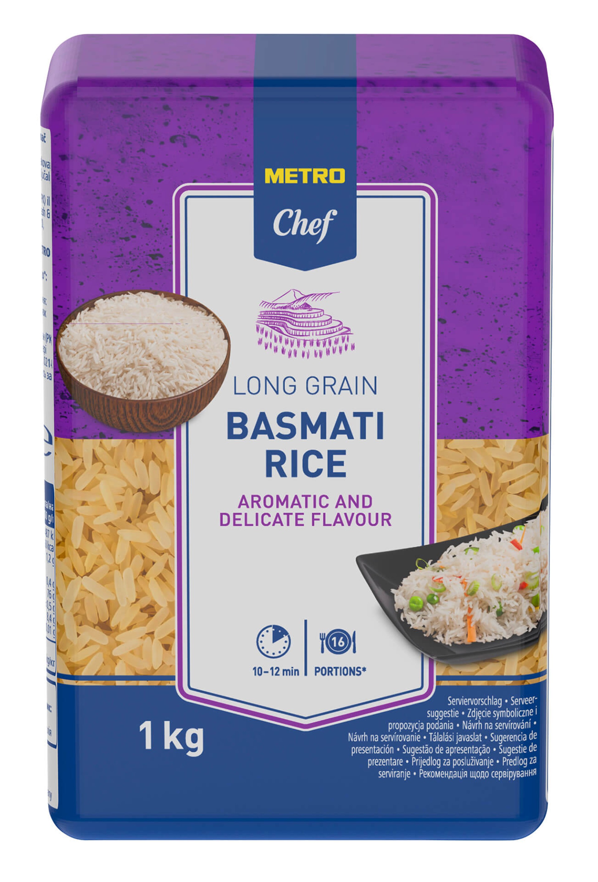 Arroz Basmati Metro Chef 12x1 kg Arroz Basmati Metro Chef 12x1 kg