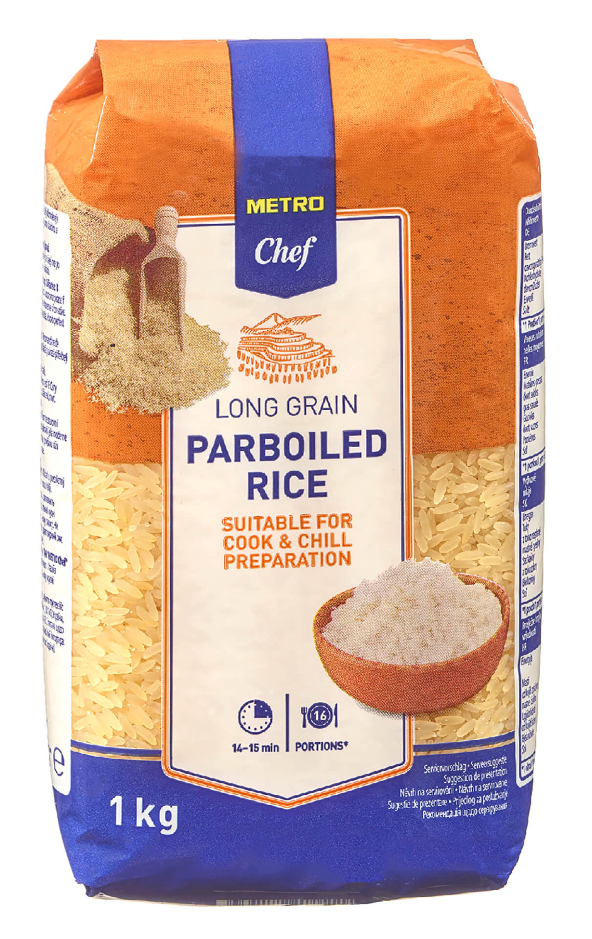 Arroz Vaporizado METRO Chef 12x1 kg