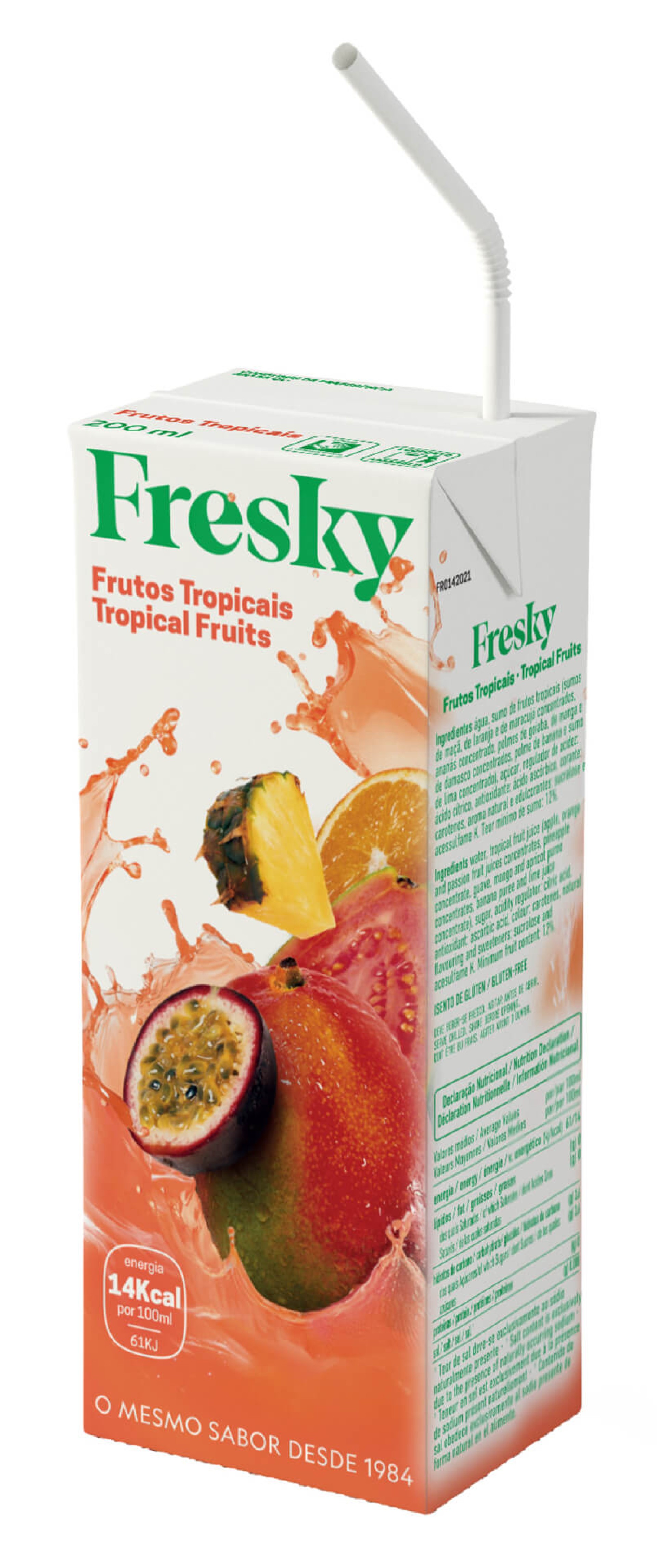 Sumo Refrigerante Frutos Tropicais Fresky 36x200 ml